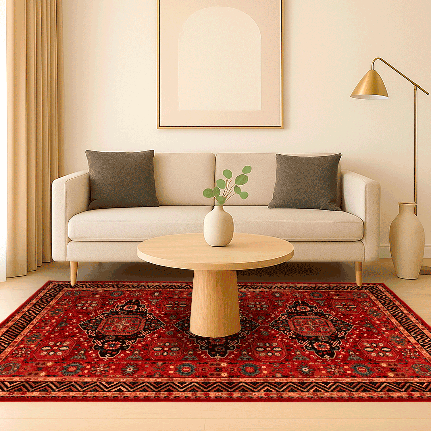 Alfombra BAZHARS Kirman 43 08 300 160x240 cm Burdeo-1
