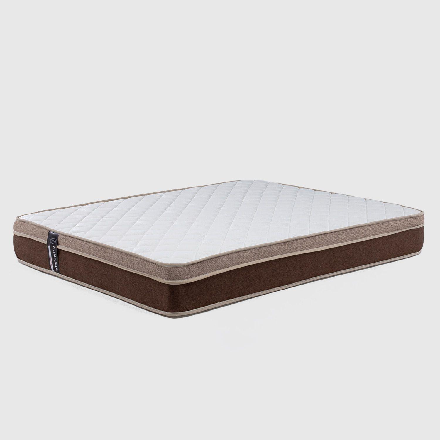 Colchón Canaima 2 Plazas Chocolate 150x190x26 Cm Resorte Bonell Dual Side-0