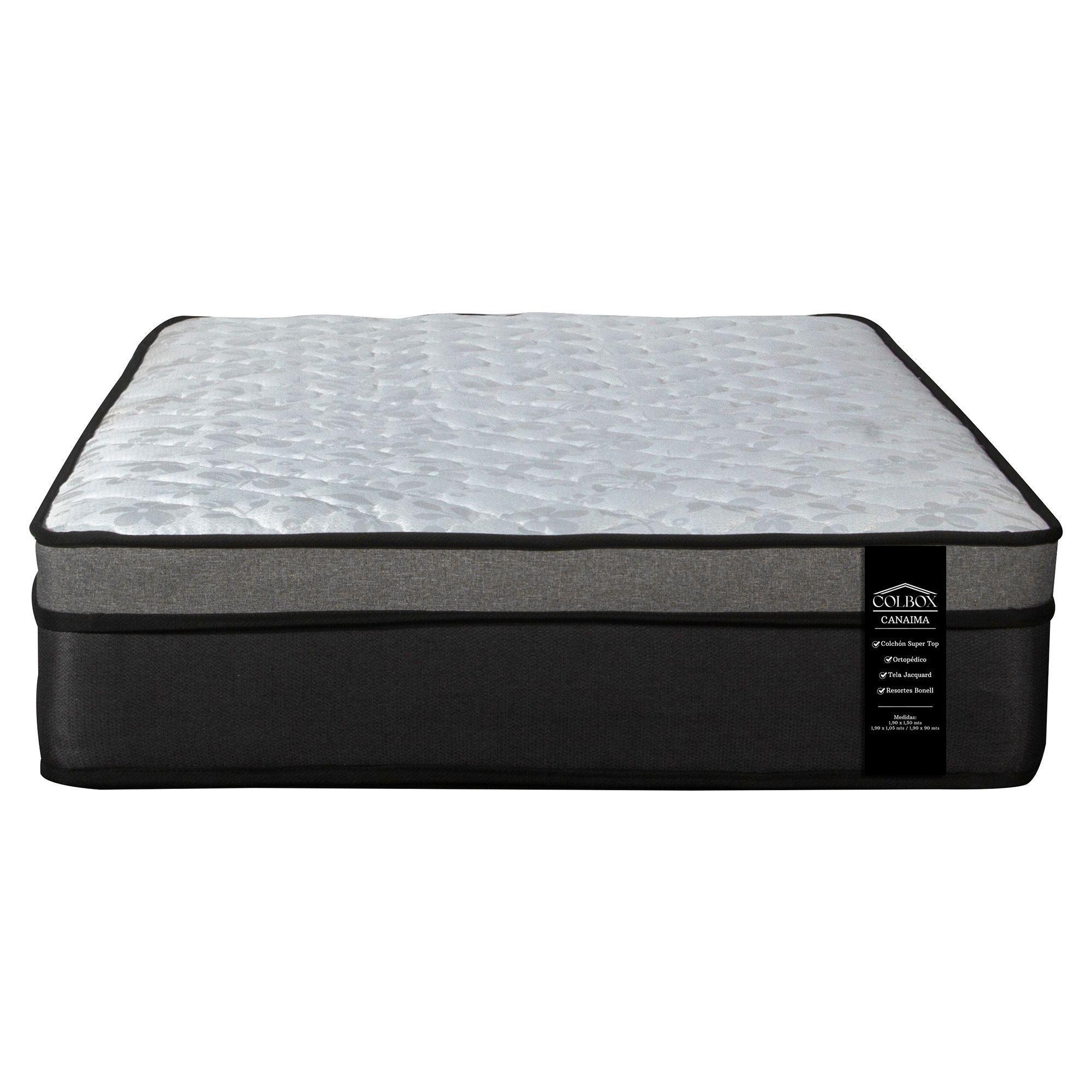 Colchón Canaima 1.5 Plazas Negro 105x190x26 Cm Resorte Bonell Dual Side-2