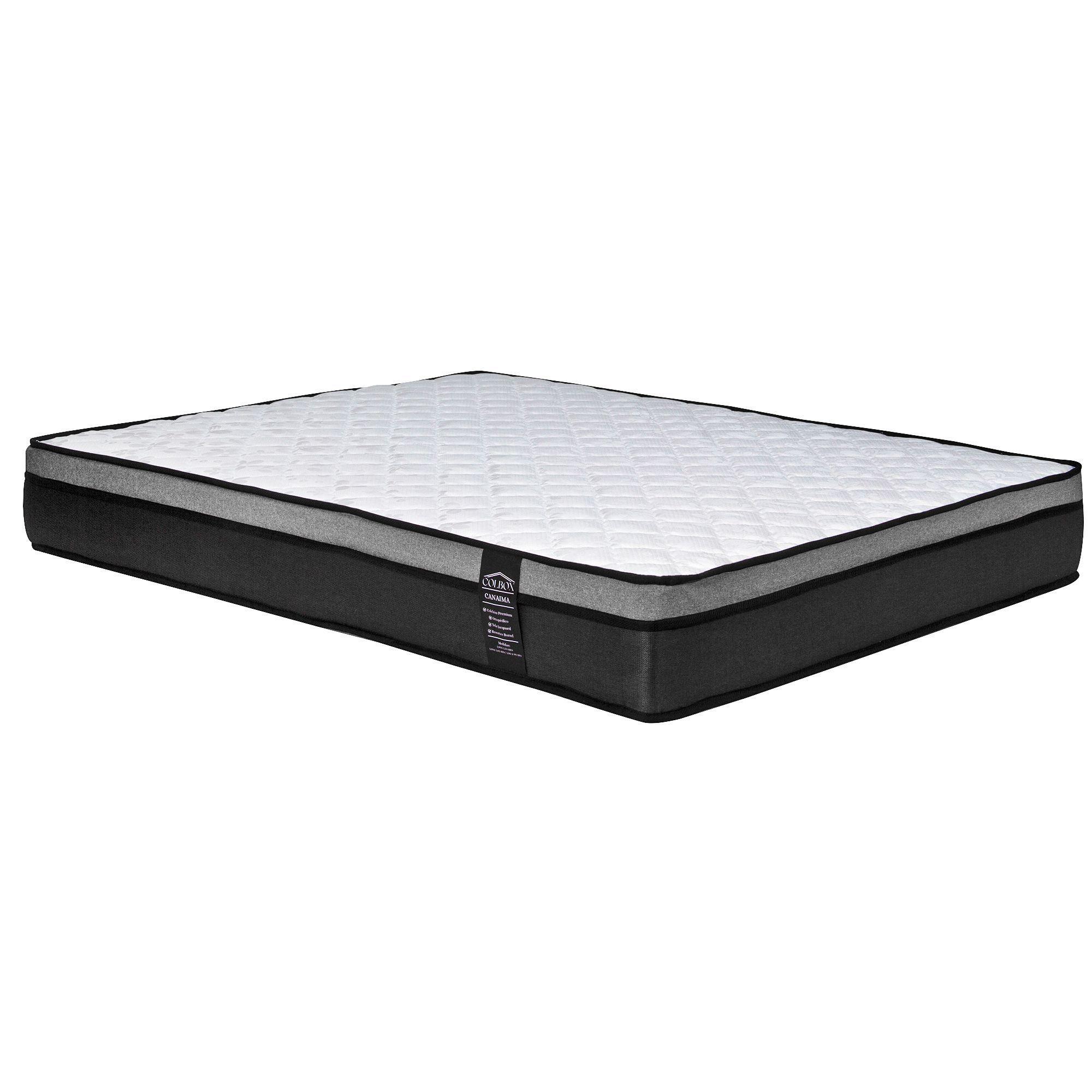 Colchón Canaima 2 Plazas Negro 150x190x26 Cm Resorte Bonell Dual Side-0