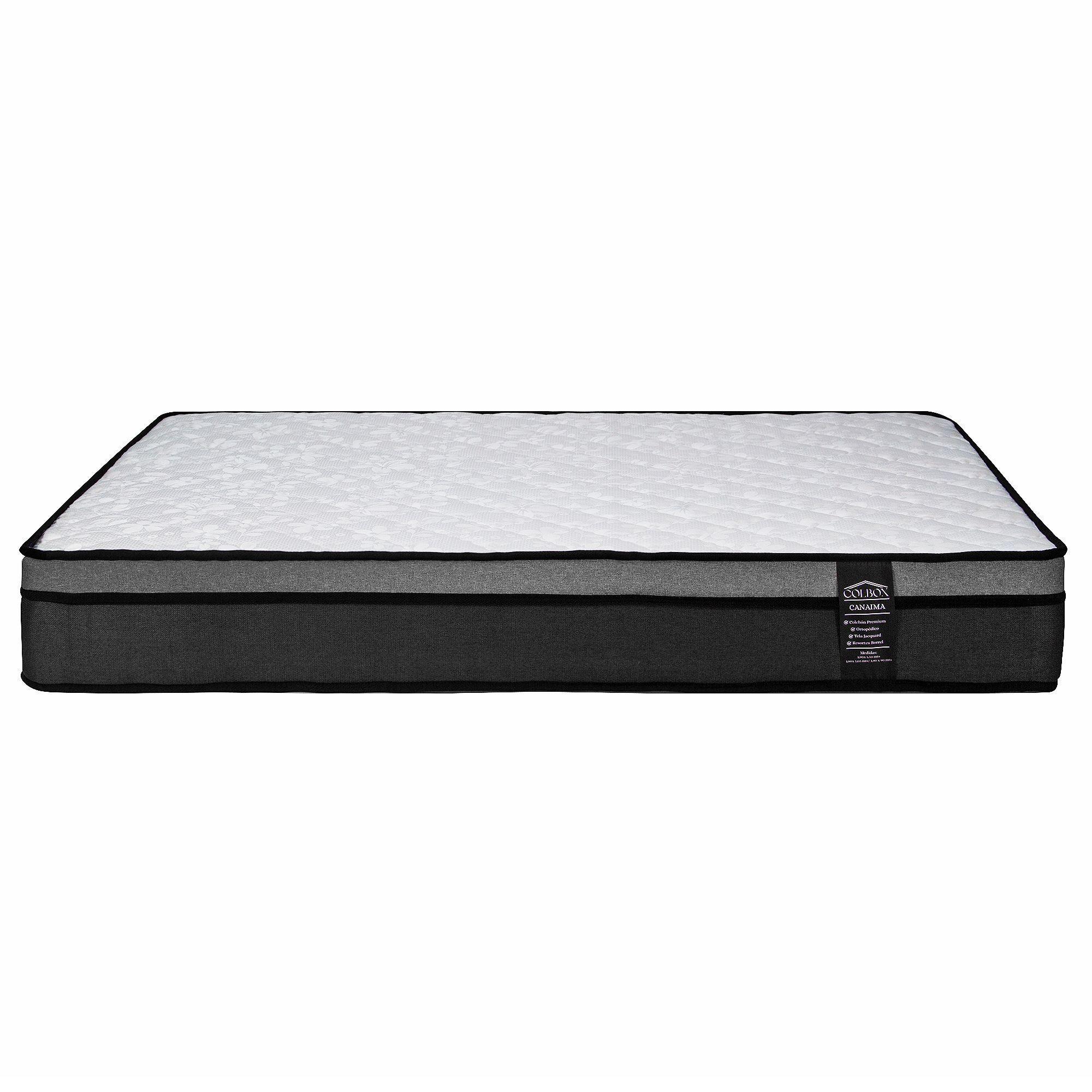 Colchón Canaima 2 Plazas Negro 150x190x26 Cm Resorte Bonell Dual Side-2