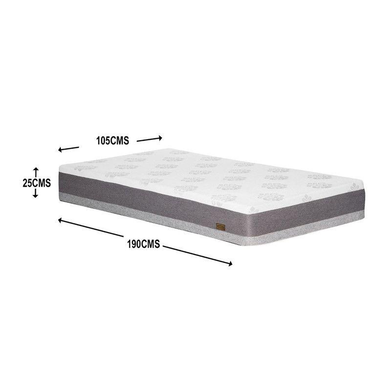 Colchon Grecia 1,5 plazas gris 105x190x25 cm-2