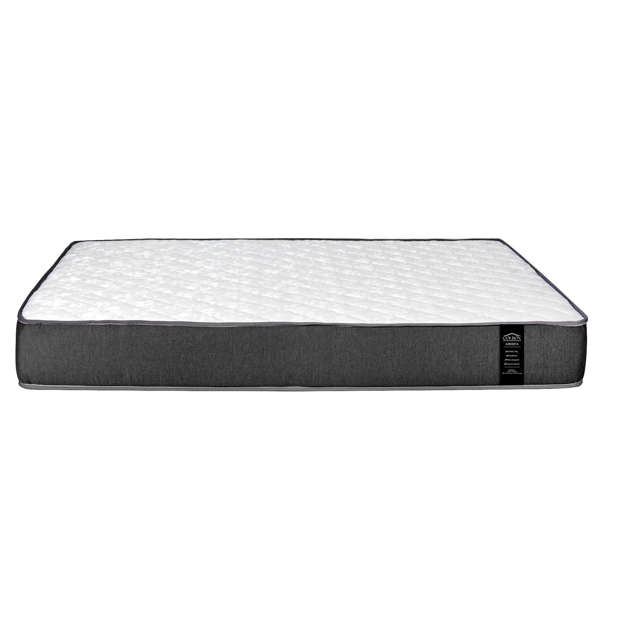 Colchon América 2 Plazas Gris 150x190x23 Cm-2