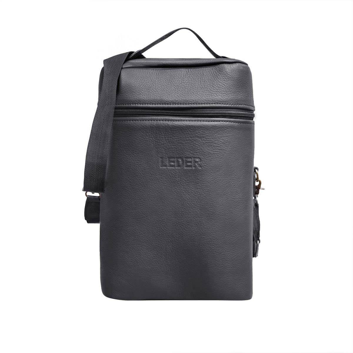 Bolso Matero de Cuero Vacuno Cl sica Negra-2