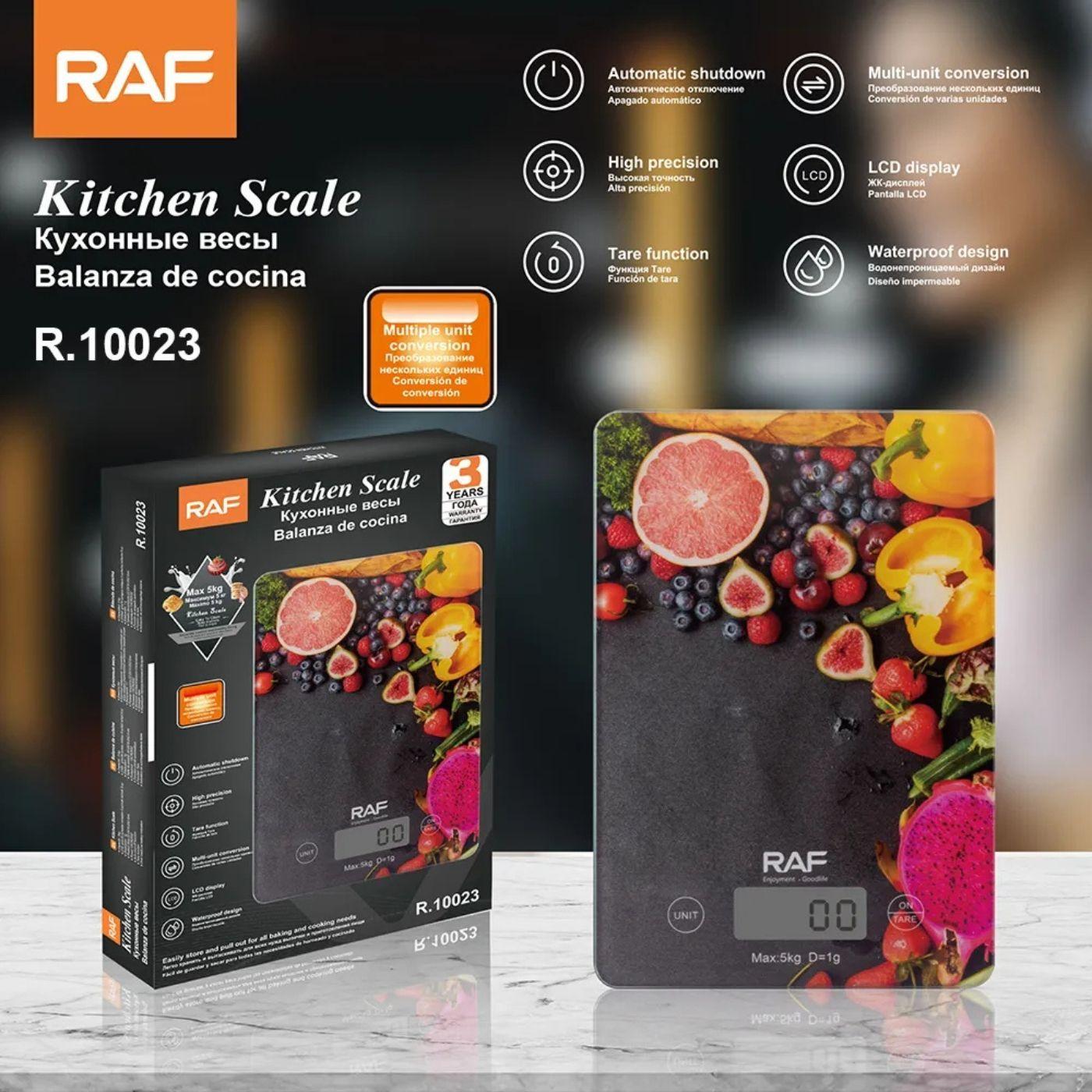 Pesa Bascula Digital Balanza De Cocina RAF Hasta 5kg R 10023 Negro-3