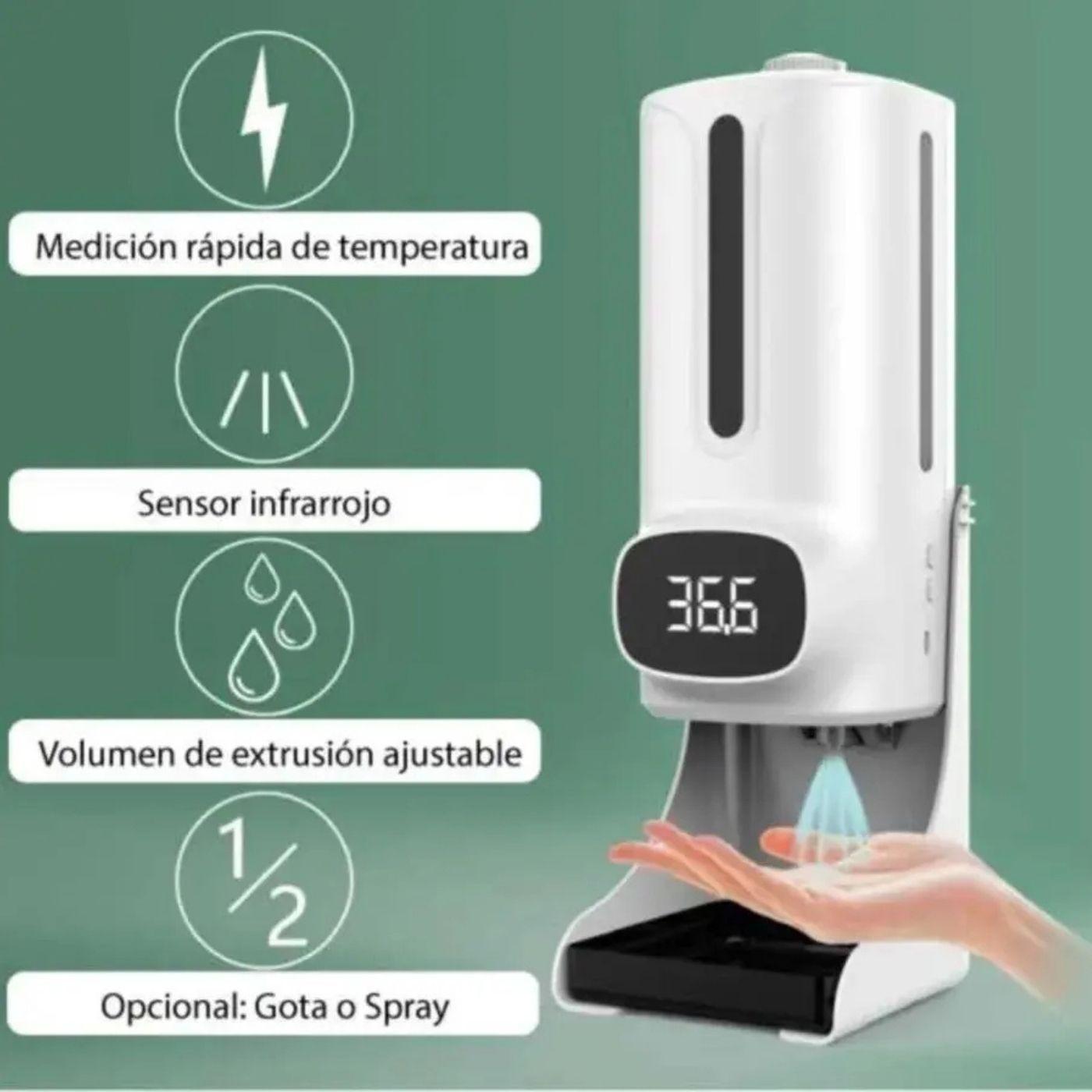 Dispensador De Alcohol Con Termometro K9 Pro Plus Pared 1 2L-4
