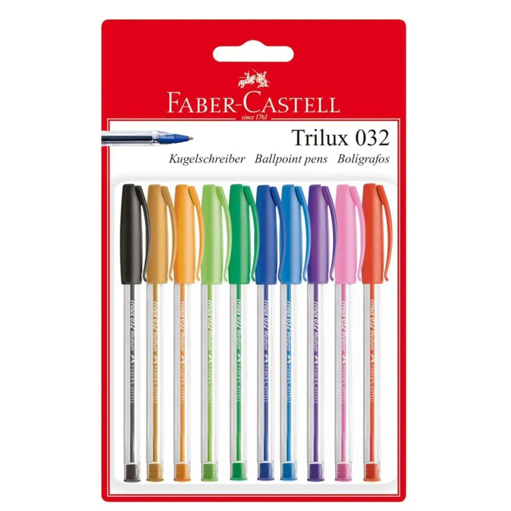 Bolígrafo Trilux 032 M Faber-Castell x10 Colores-1