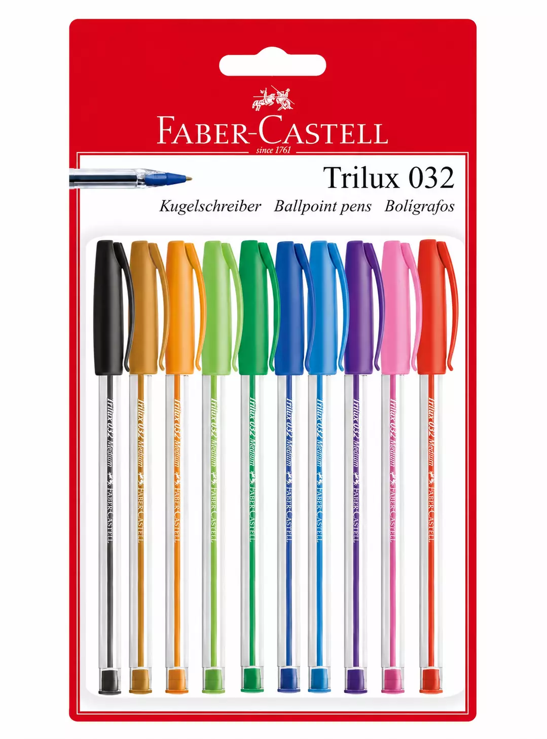 Bolígrafo Trilux 032 M Faber-Castell x10 Colores-0