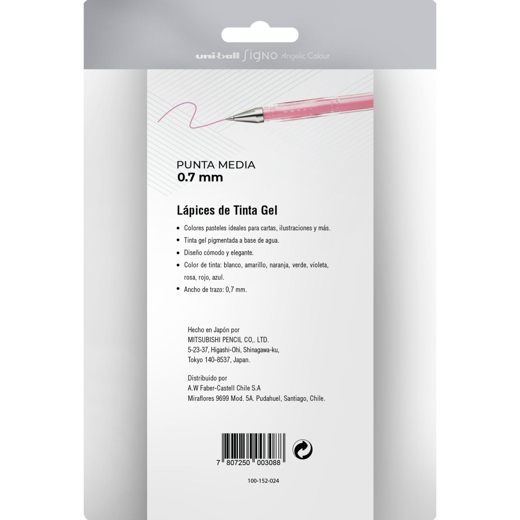 Lápices Gel Uniball Signo-120 x8 Colores Pasteles-1