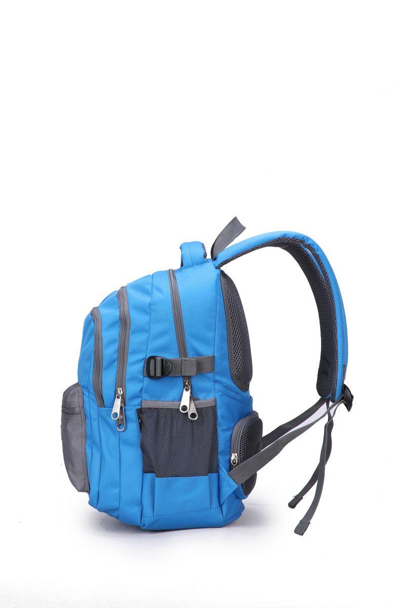 Mochila Escolar 15l Faber-Castell Celeste/Gris-2