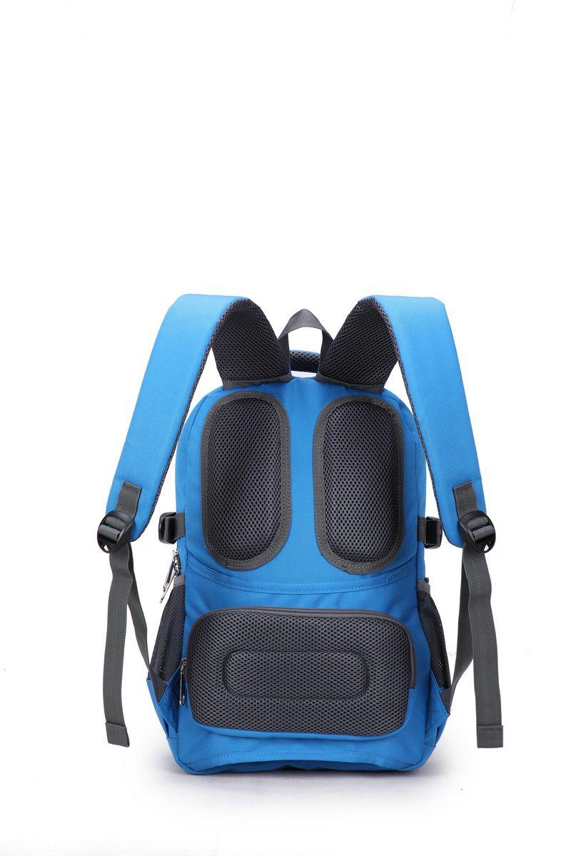 Mochila Escolar 15l Faber-Castell Celeste/Gris-3