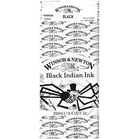 Tinta para Dibujo Negro Winsor & Newton 250ml-0