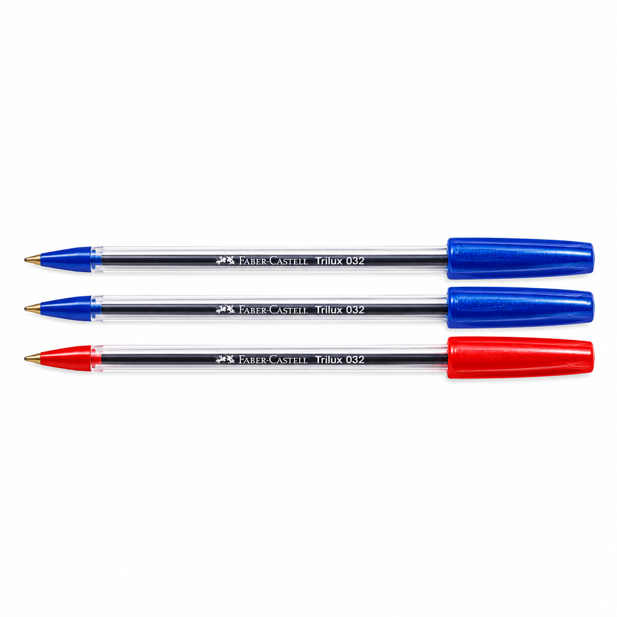 Bolígrafos Trilux  Faber-Castell Pack Azul y Rojo-2