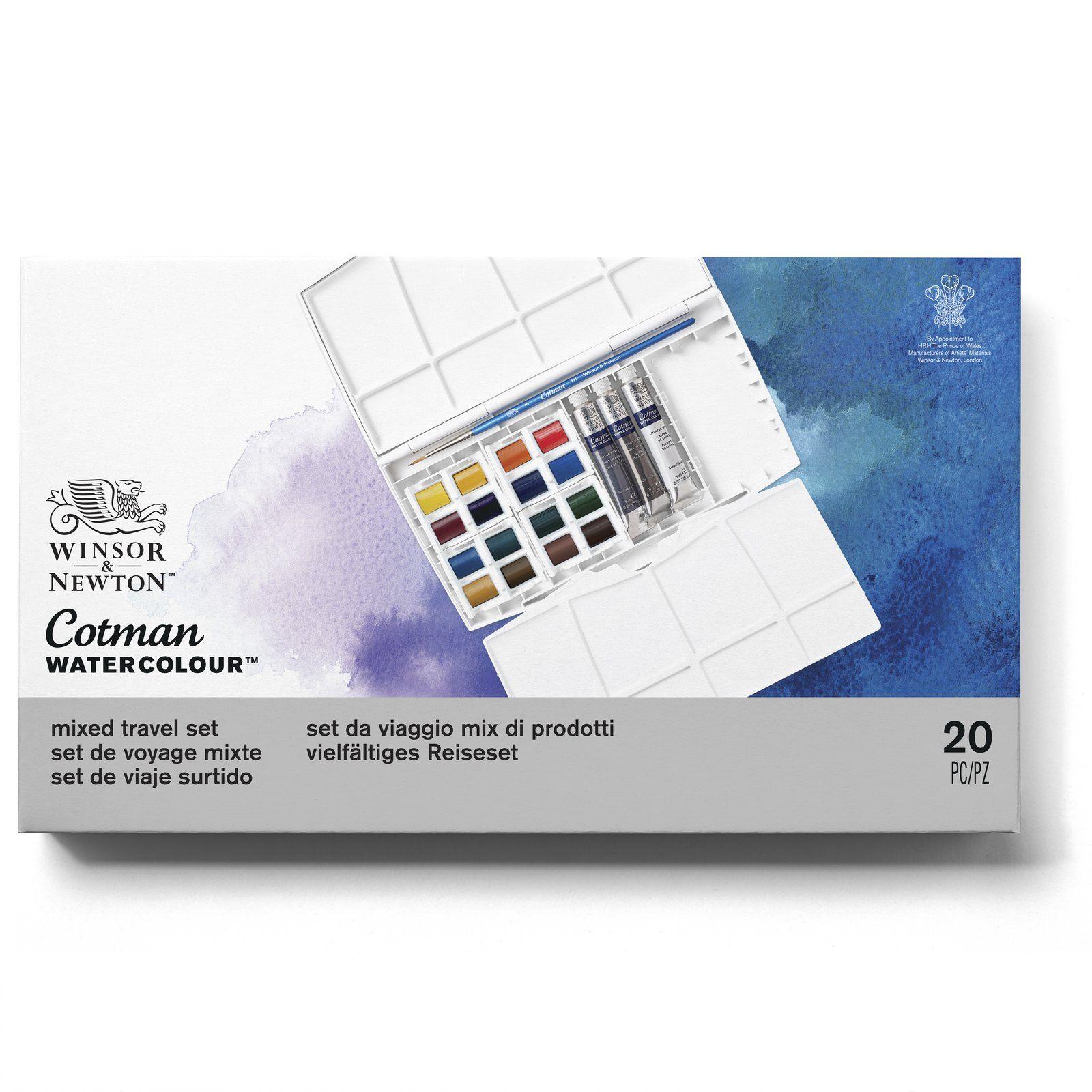Acuarela Cotman winsor & Newton 16 Medio Godet + Tubos-0