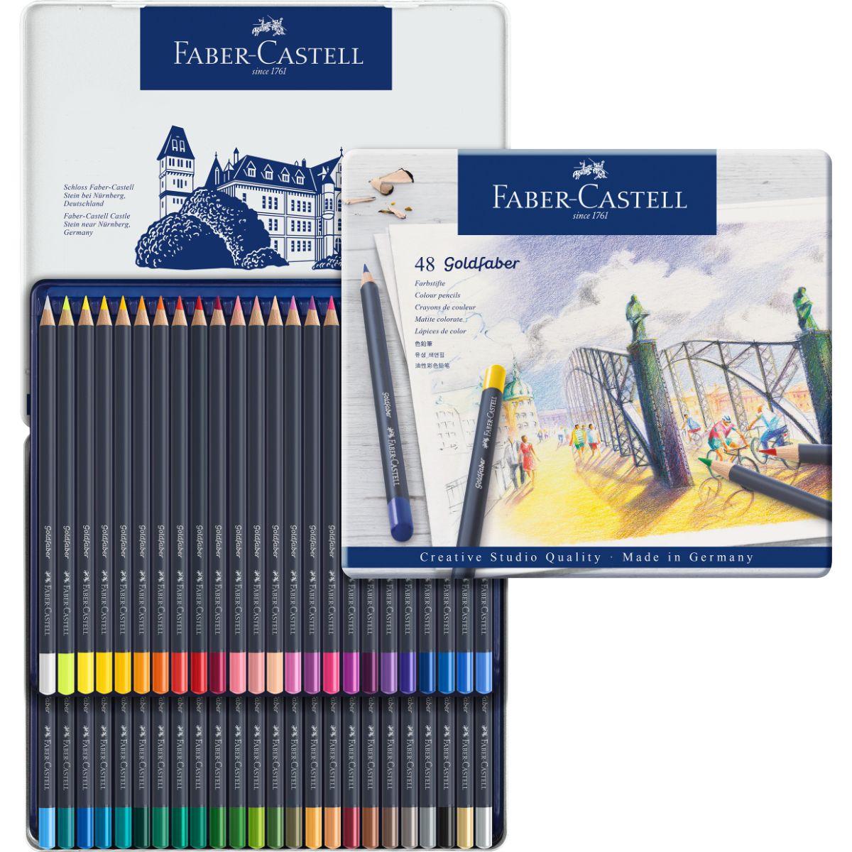 Lápiz De Color Goldfaber Faber-Castell x48 Colores-0