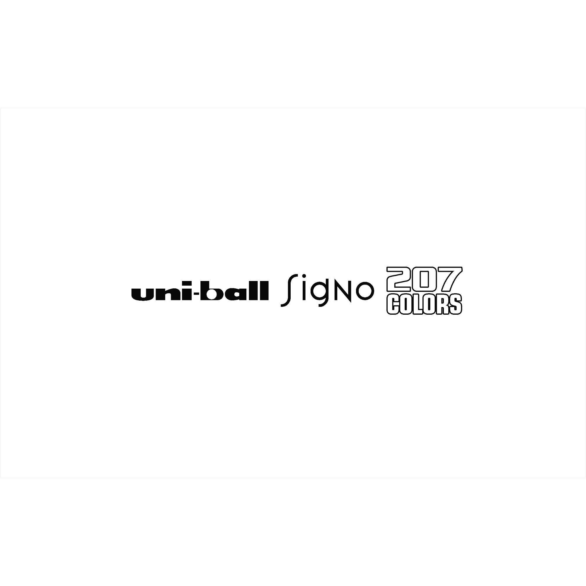 Lápices Gel Uniball Retráctiles Signo 207F x8 Colores-12