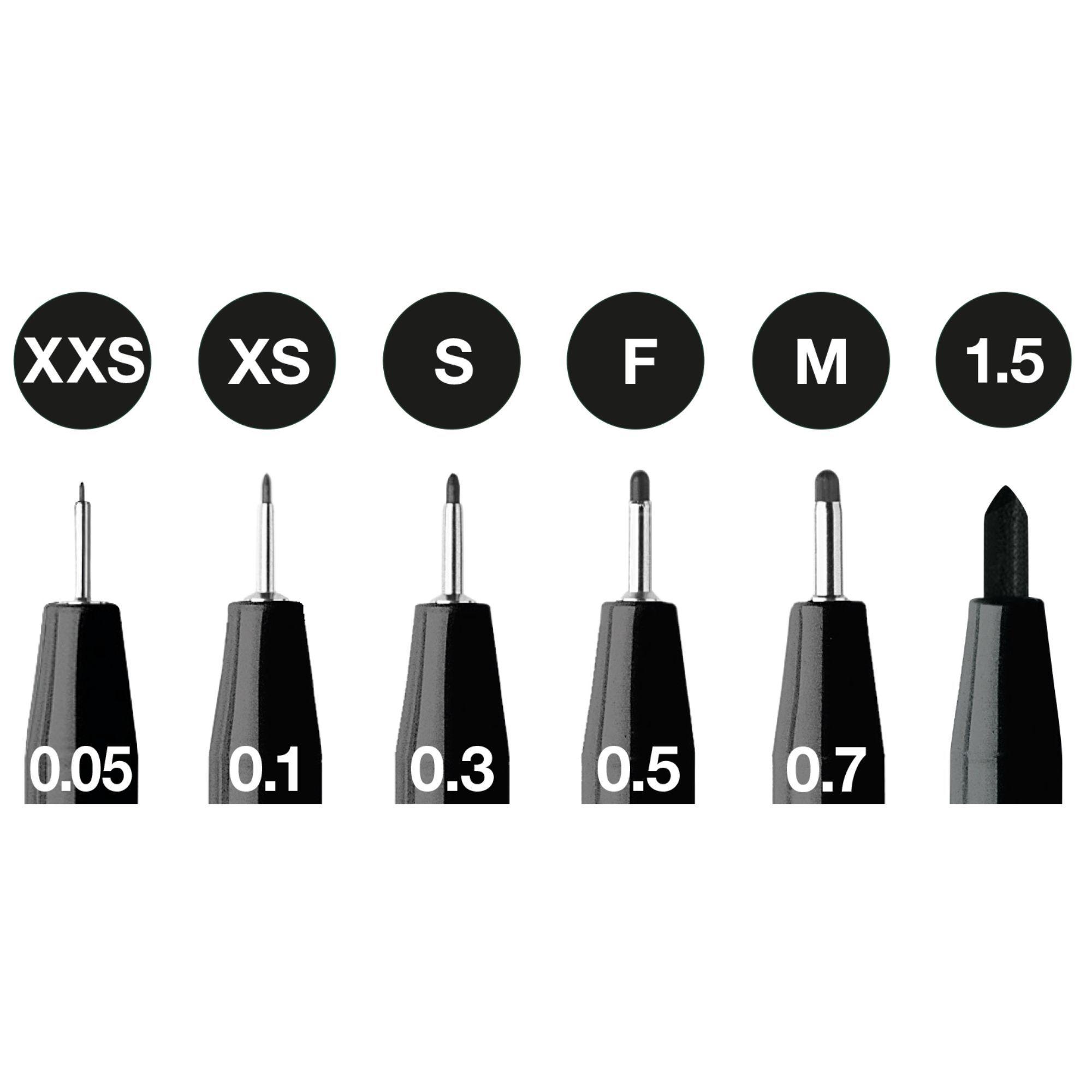 Rotuladores Pitt Artist Faber-Castell x6 uds. Negro-2