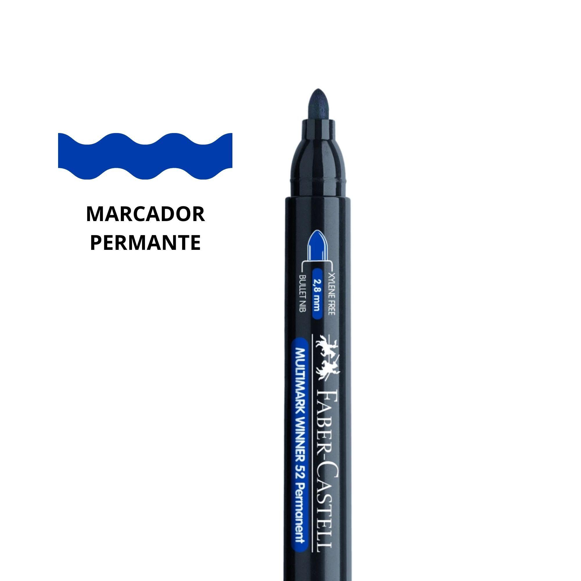 Blister plumón permanente Winner 52E redondo azul x1 BC-2