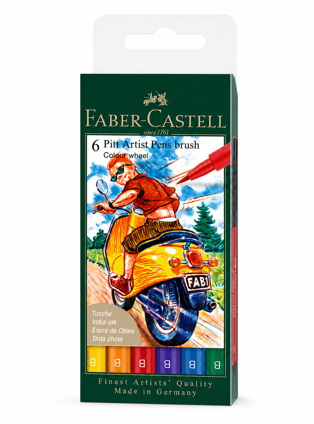 Rotuladores Pitt Artist Faber-Castell x6 uds. Wheel-0