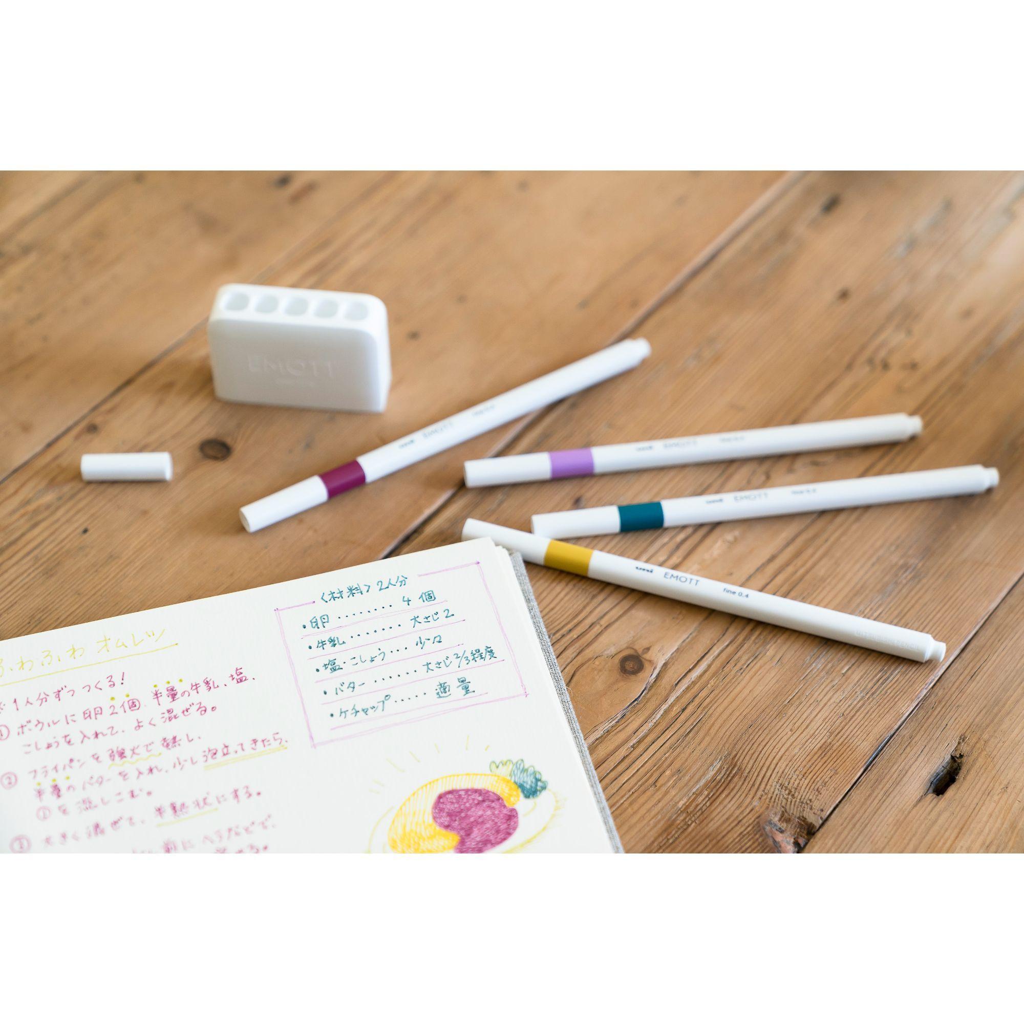 Set Tiralíneas Uniball Emott PEM-SY N°8 x5 Colores-2