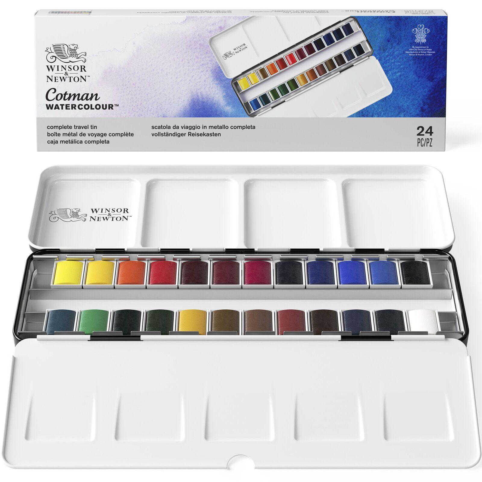 Set Acuarelas Cotman Winsor & Newton 24 Medio Godet-0