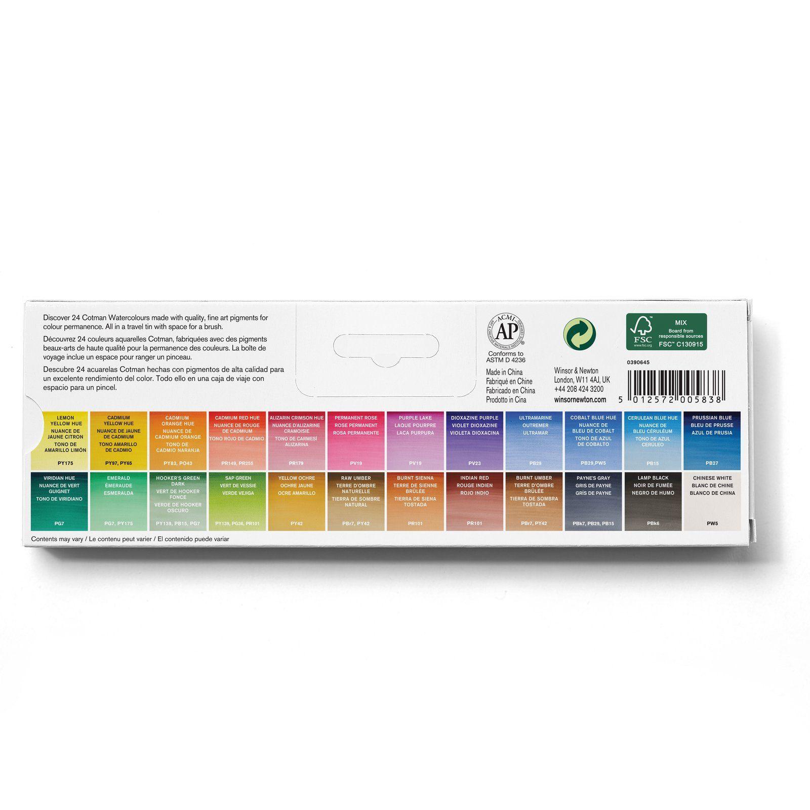 Set Acuarelas Cotman Winsor & Newton 24 Medio Godet-2