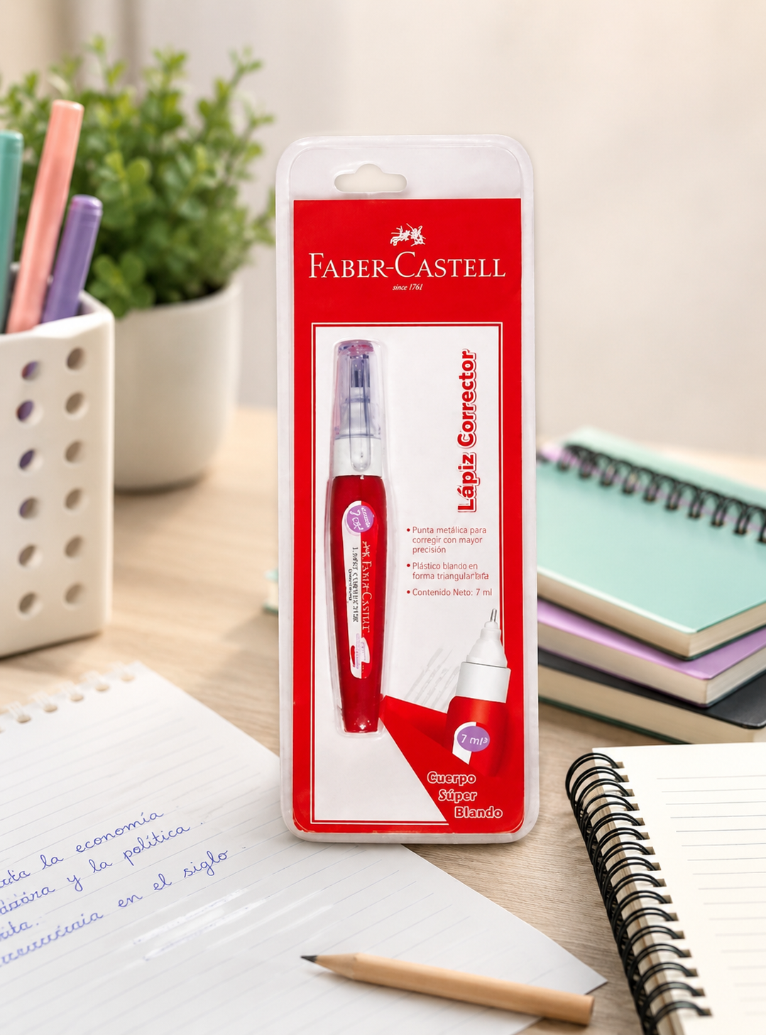 Lápiz Corrector Faber-Castell Triangular 8ml-2