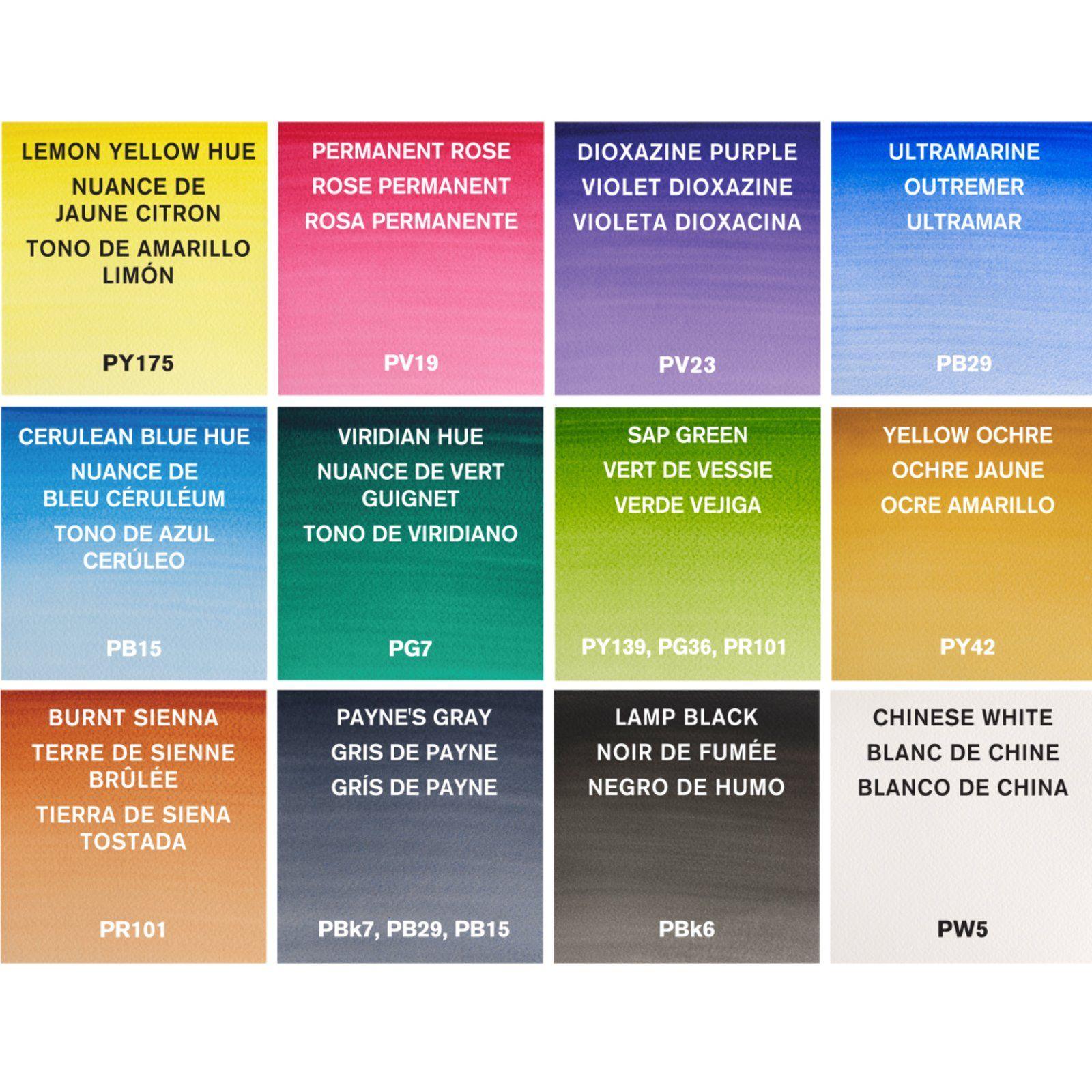 Acuarela Cotman Winsor & Newton Set  12 Colores + Pincel-3