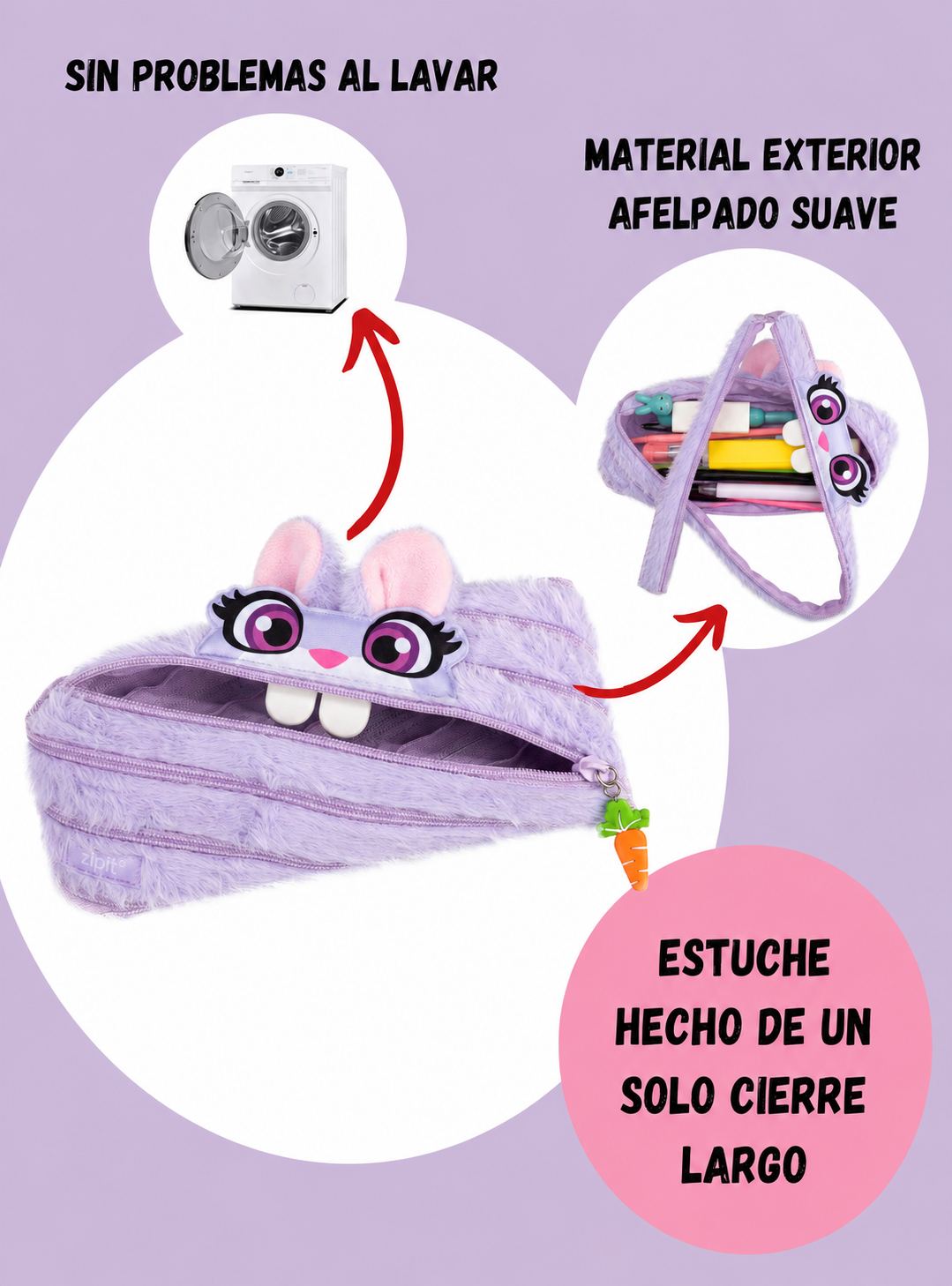 Estuche Faber-Castell Conejo Morado-4
