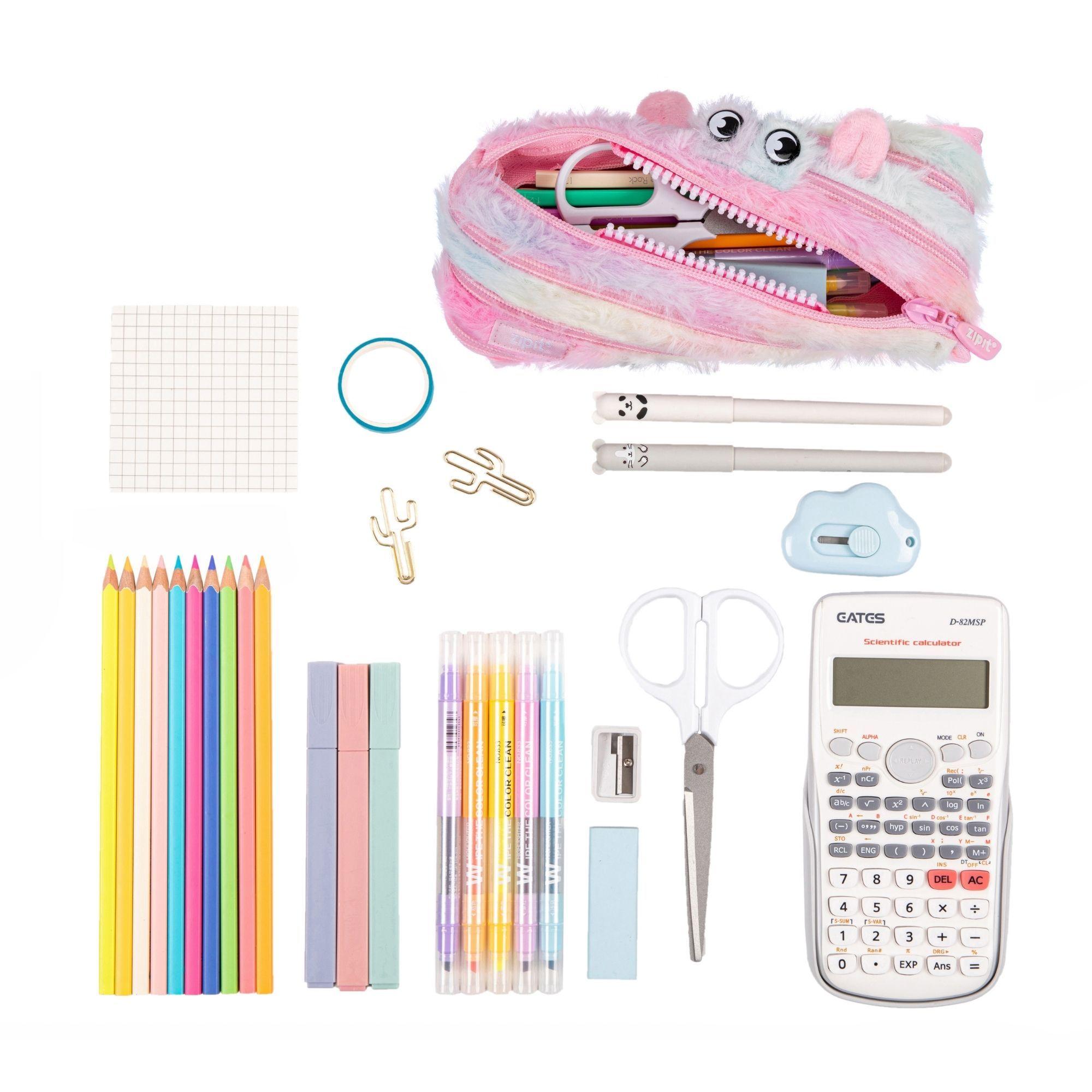 Estuche de Faber-Castell Furry Monster Rosado y Amarillo-4
