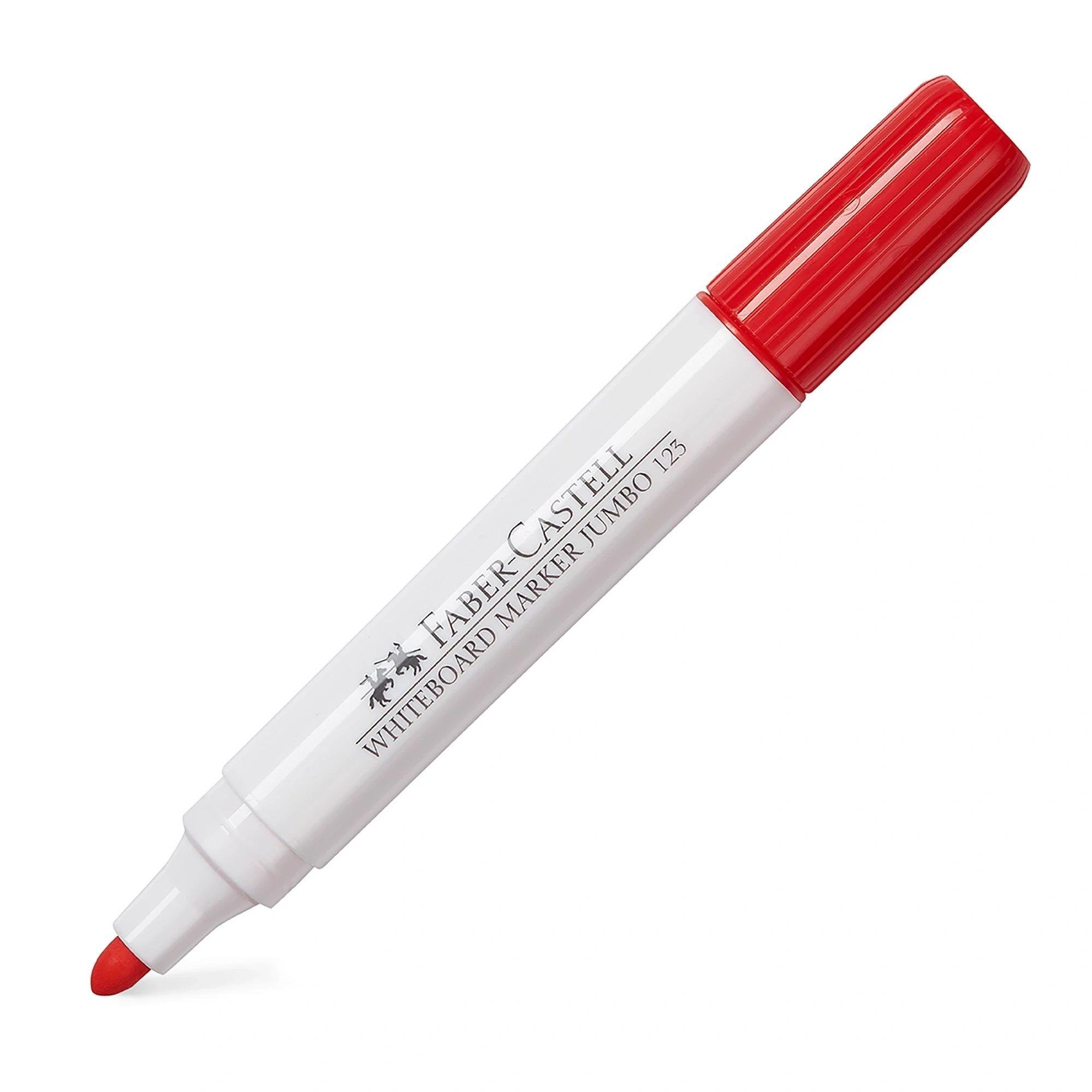 Plumón de Pizarra JumboFaber-Castell 123 rojo Bl-0