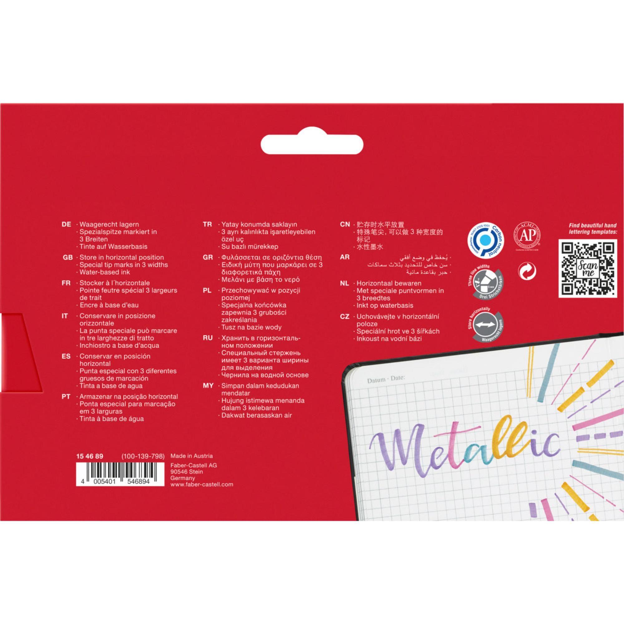 Marcador Tl46 Metallic Faber-Castell x8 Colores-5
