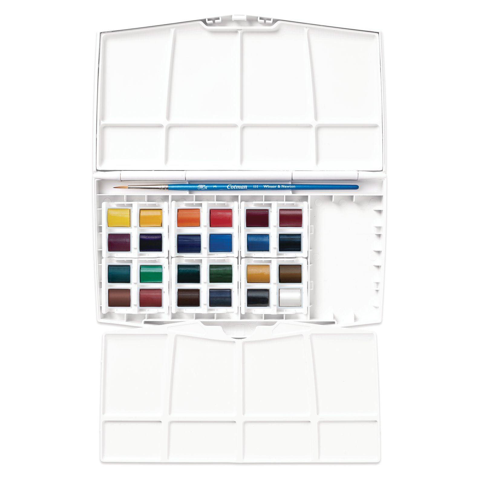 Acuarela Cotman winsor & Newton 24 Medio Godet Paint Plus-4