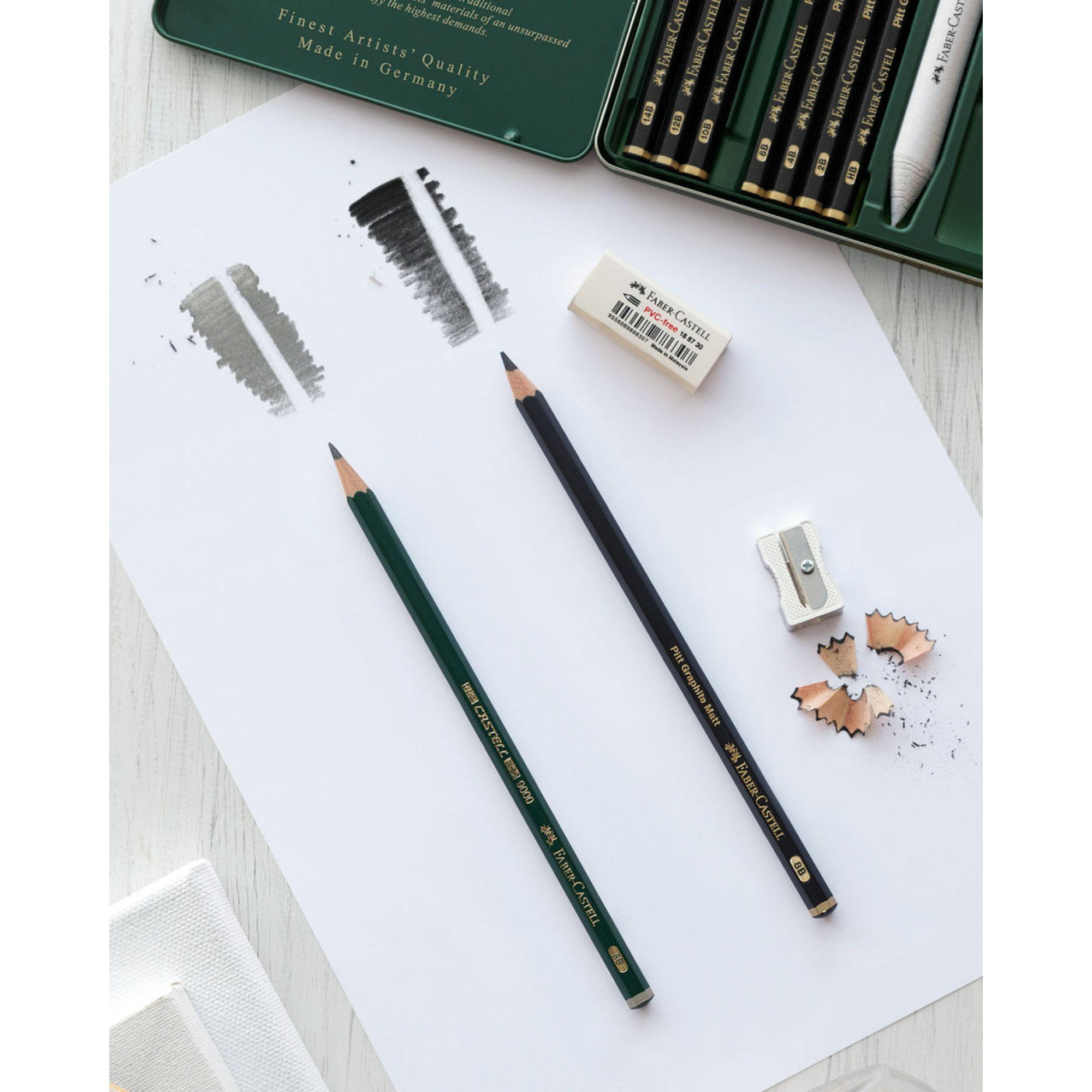 Lápices Pitt Graphite Matt Faber-Castell x11 uds. + Estuche-4
