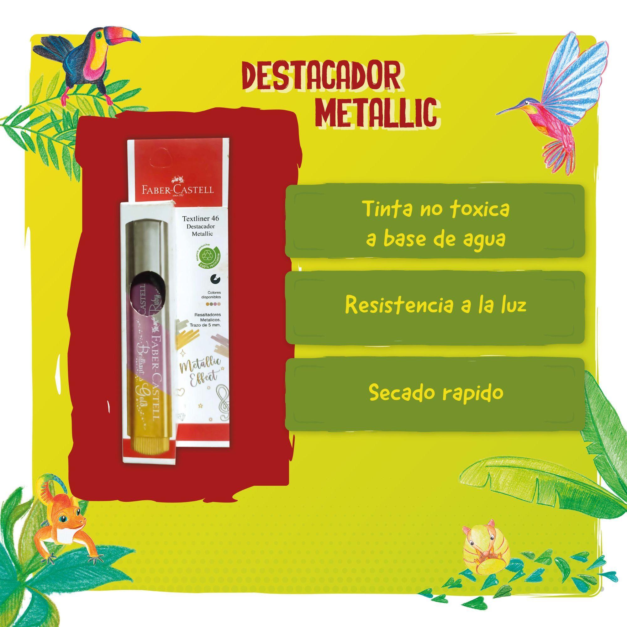 Destacador Metálico Faber-Castell 46 gold x1 BC-1