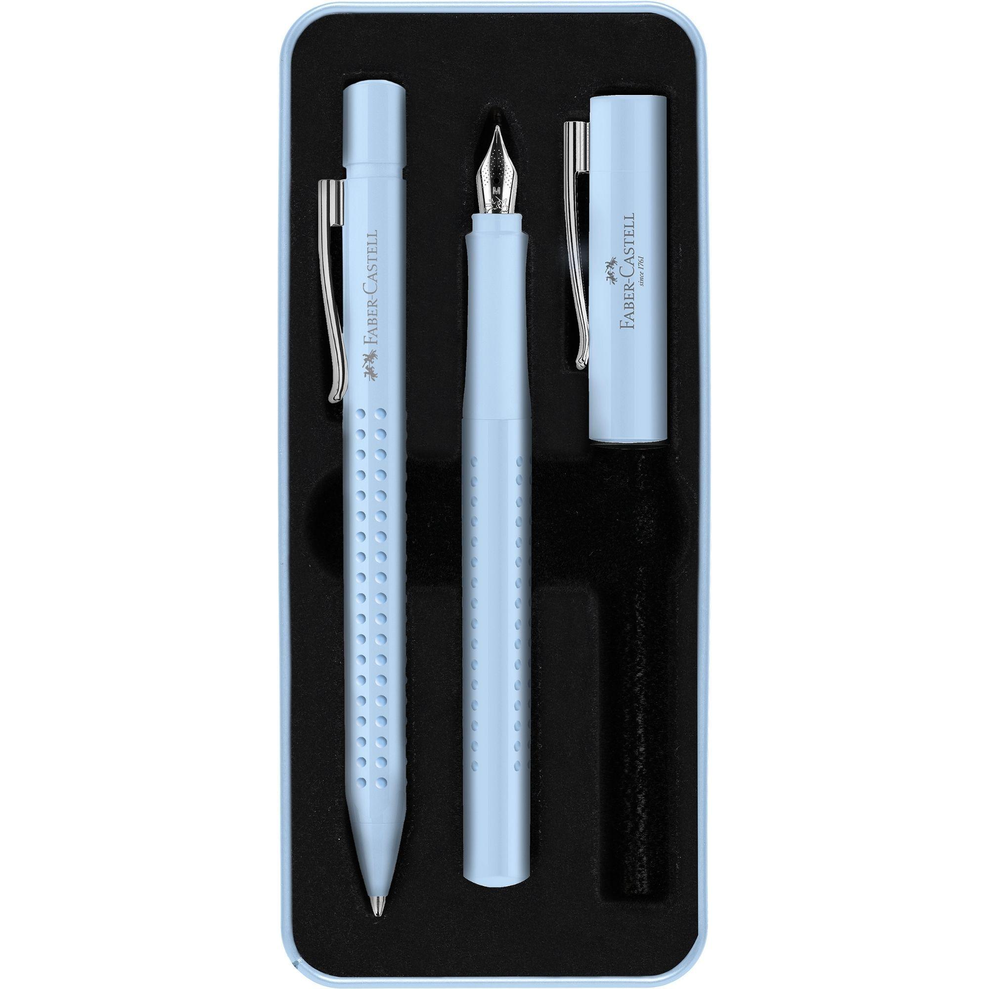 Set Pluma M/ Bolígrafo Grip 2010 Sky blue Faber-Castell-2