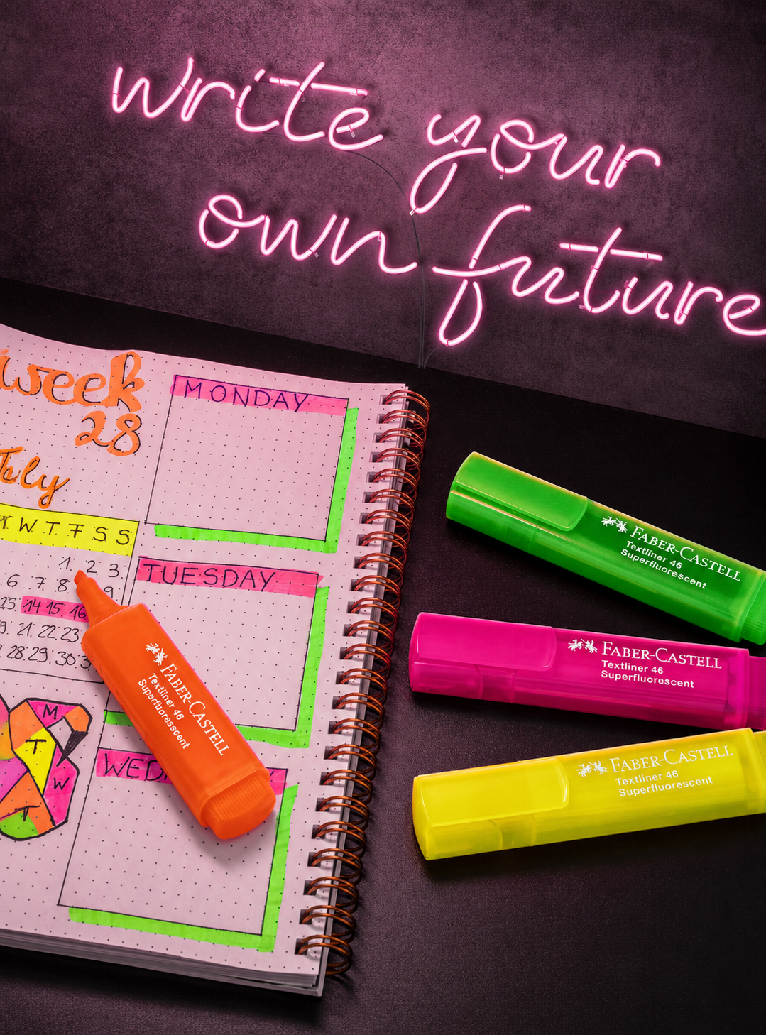 Destacador 46 Super Fluor Faber-Castell x8 Colores-1