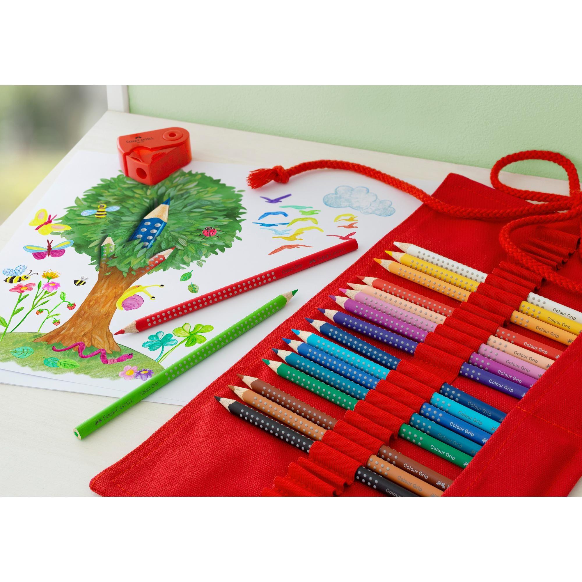 Estuche Rollo Rojo + 18 Lápices Acuarelables Faber-Castell-4