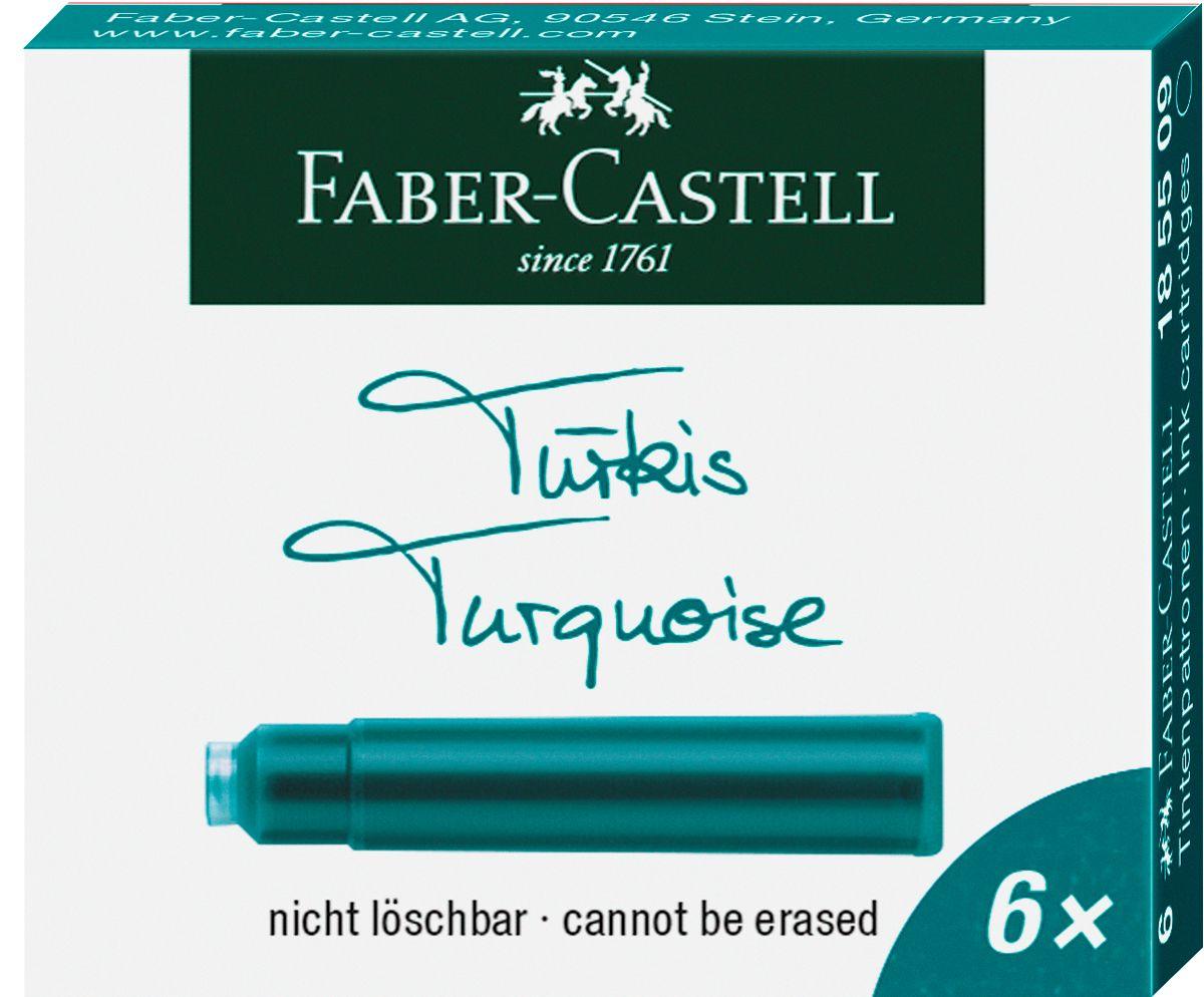 Cartuchos Repuesto De Tinta Turquesa Faber-Castell x6 und.-0
