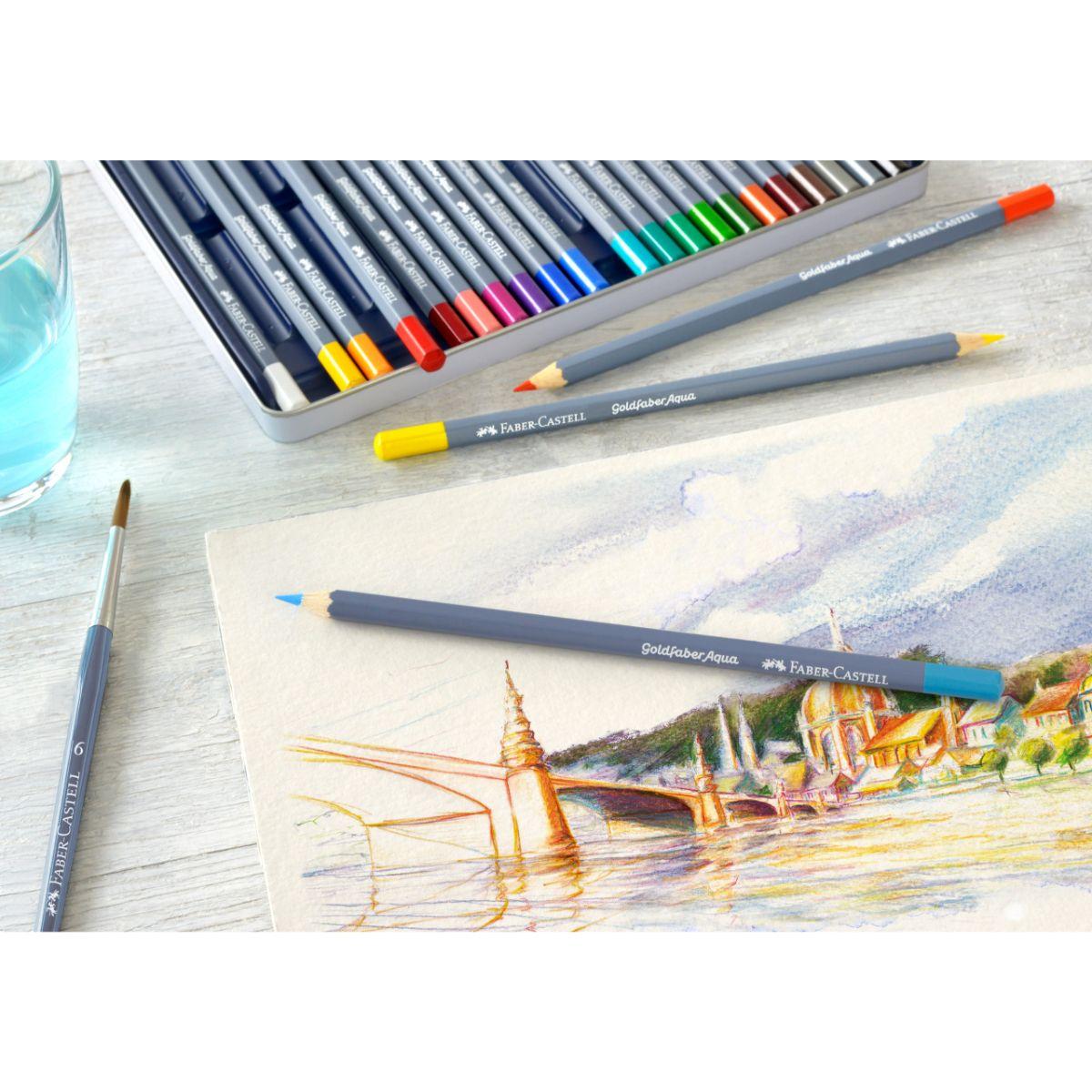 Lápiz Acuarelable Goldfaber Lata Faber-Castell x36 Colores-3