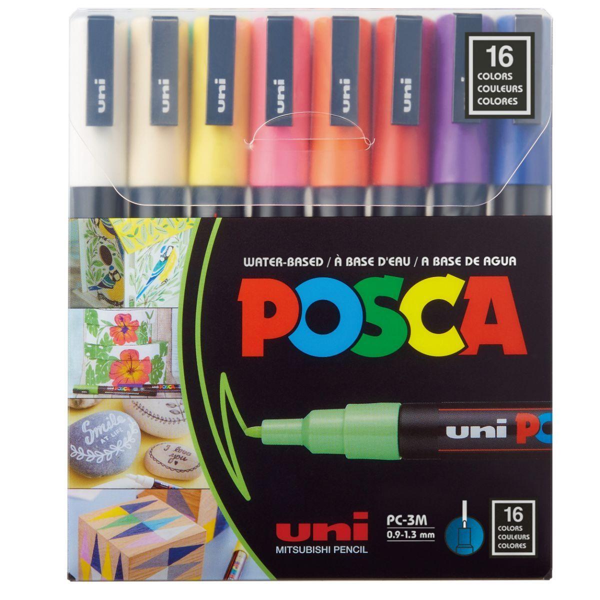 Set Marcadores POSCA 3M 16 Colores-1