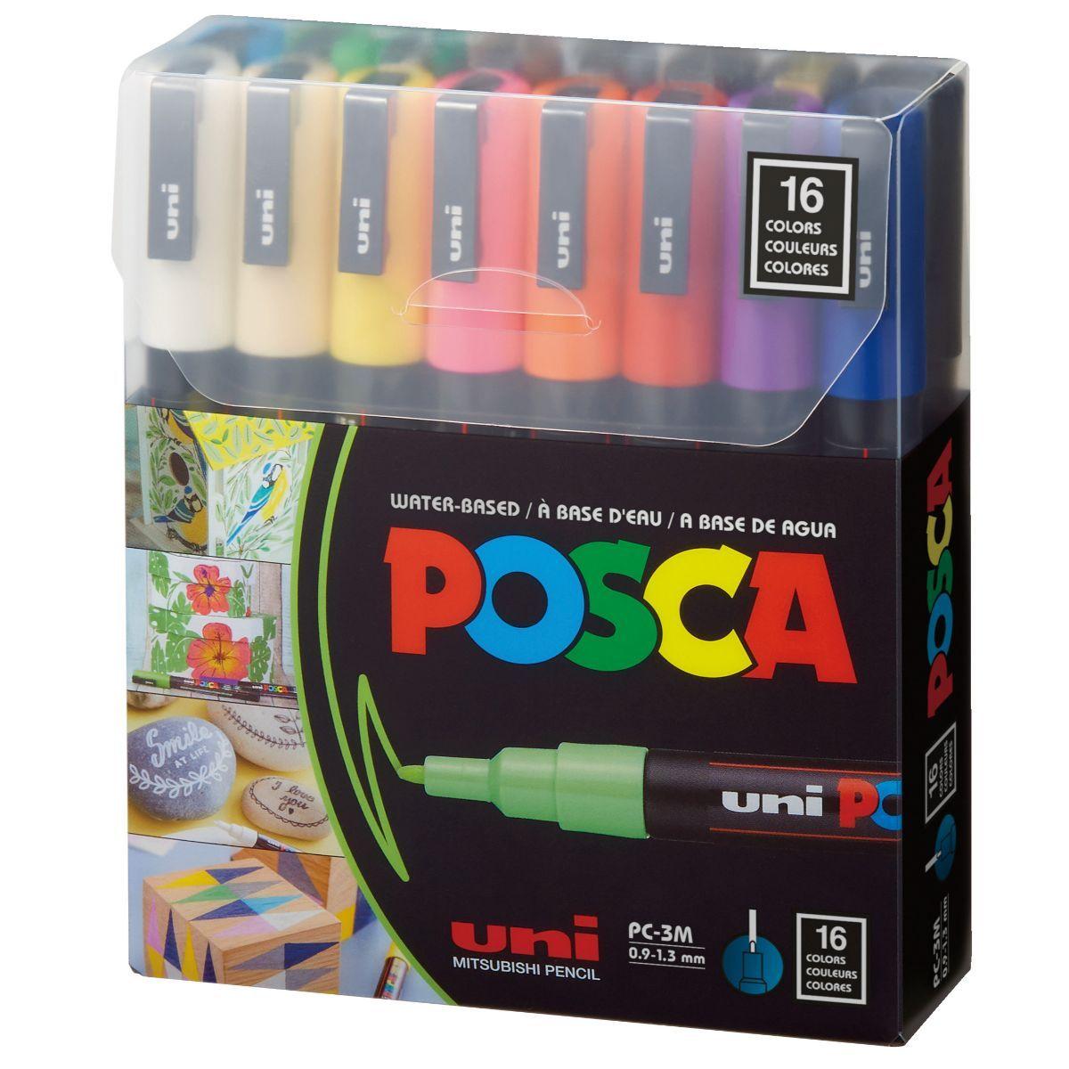 Set Marcadores POSCA 3M 16 Colores-2