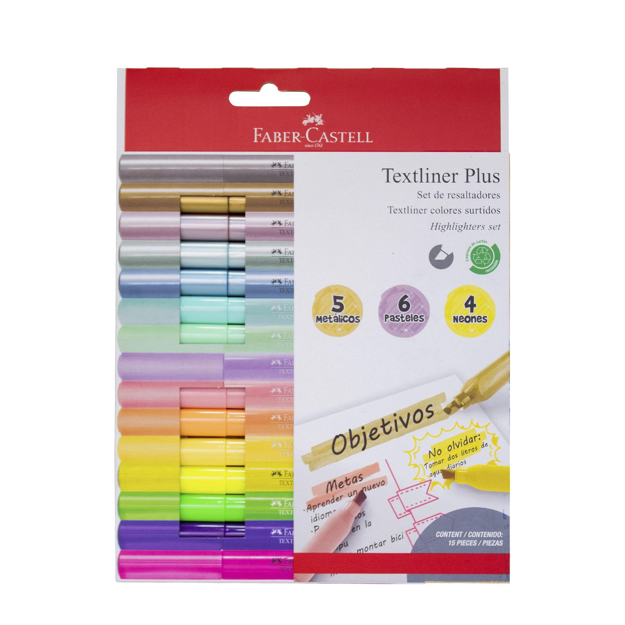 Destacador Textliner Plus Faber-Castell x15 Colores-0