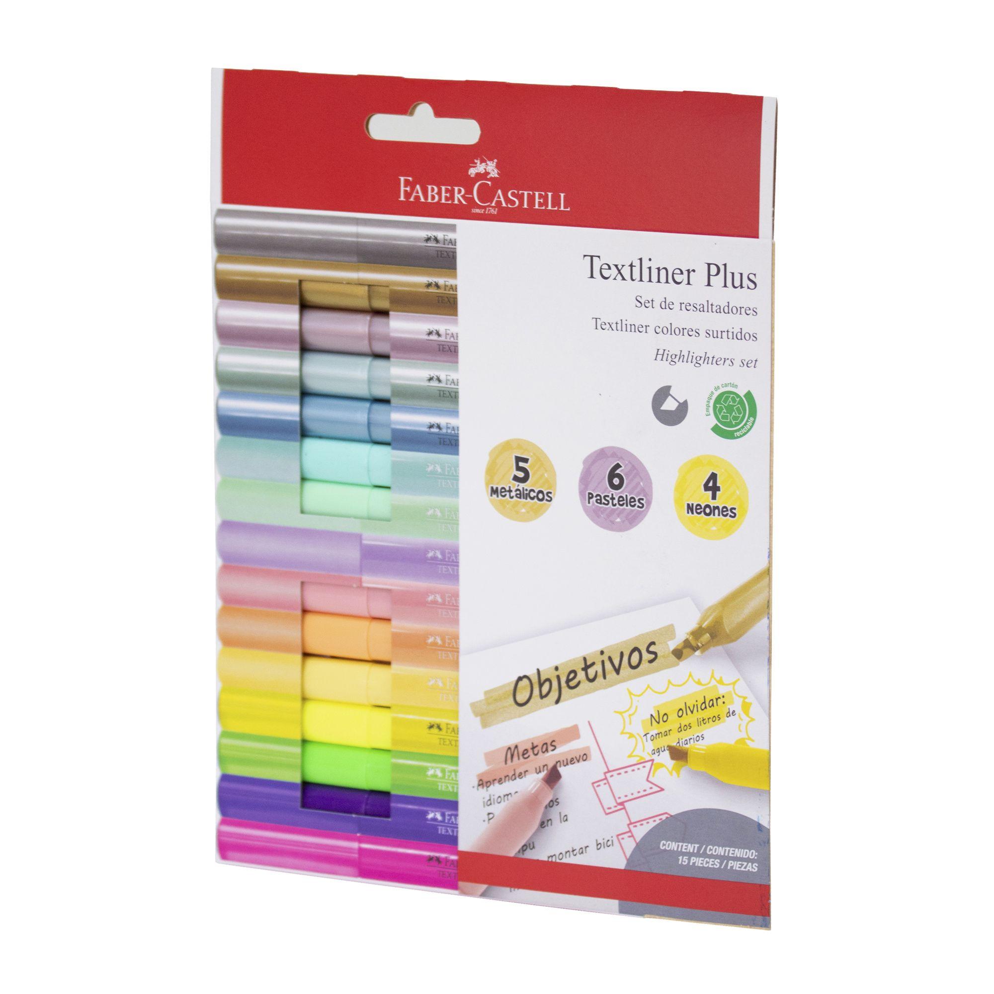 Destacador Textliner Plus Faber-Castell x15 Colores-1