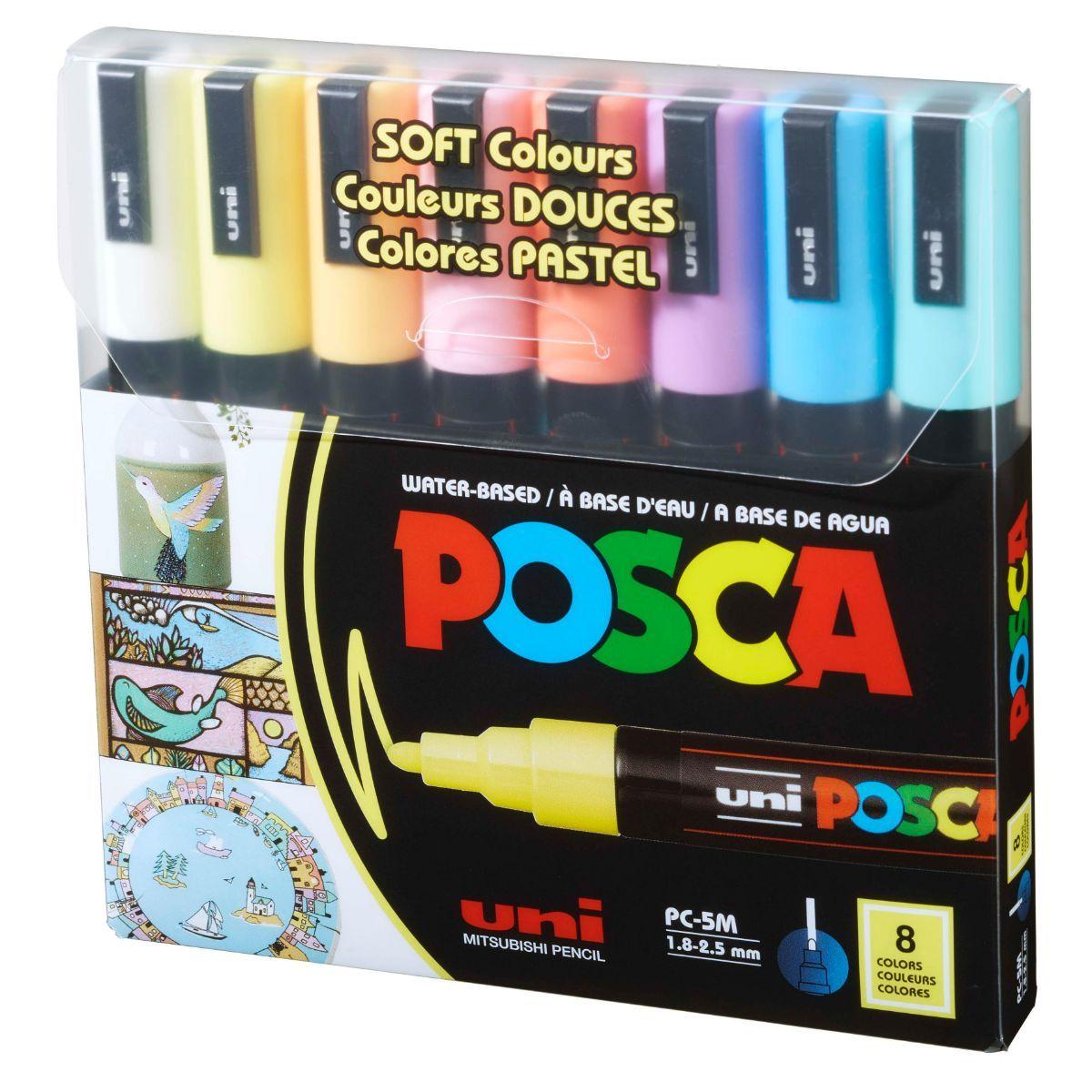 Set Marcadores POSCA 5M 8 Colores Pastel-0