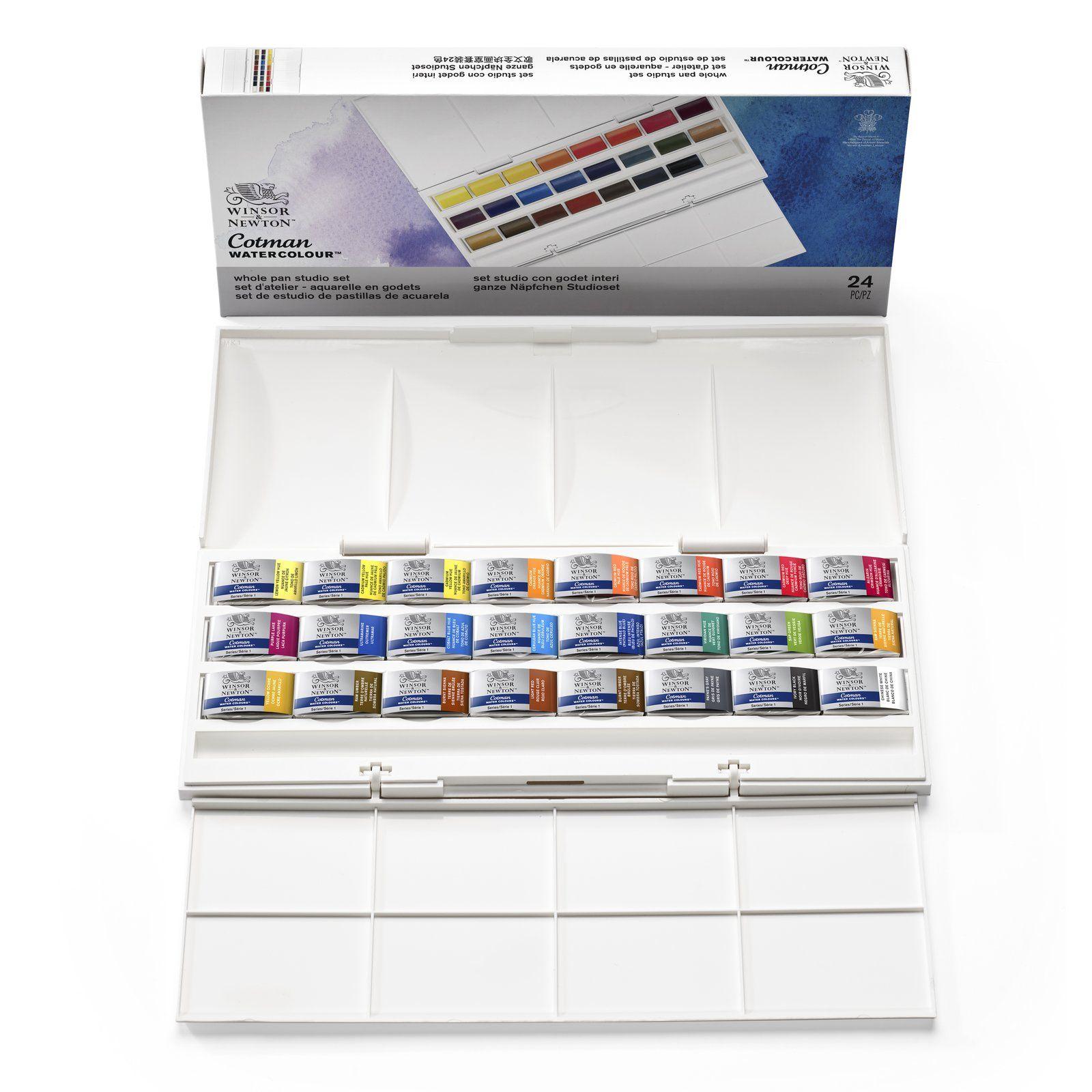 Set de Acuarelas Cotman Winsor & Newton 24 Godets Enteros-2