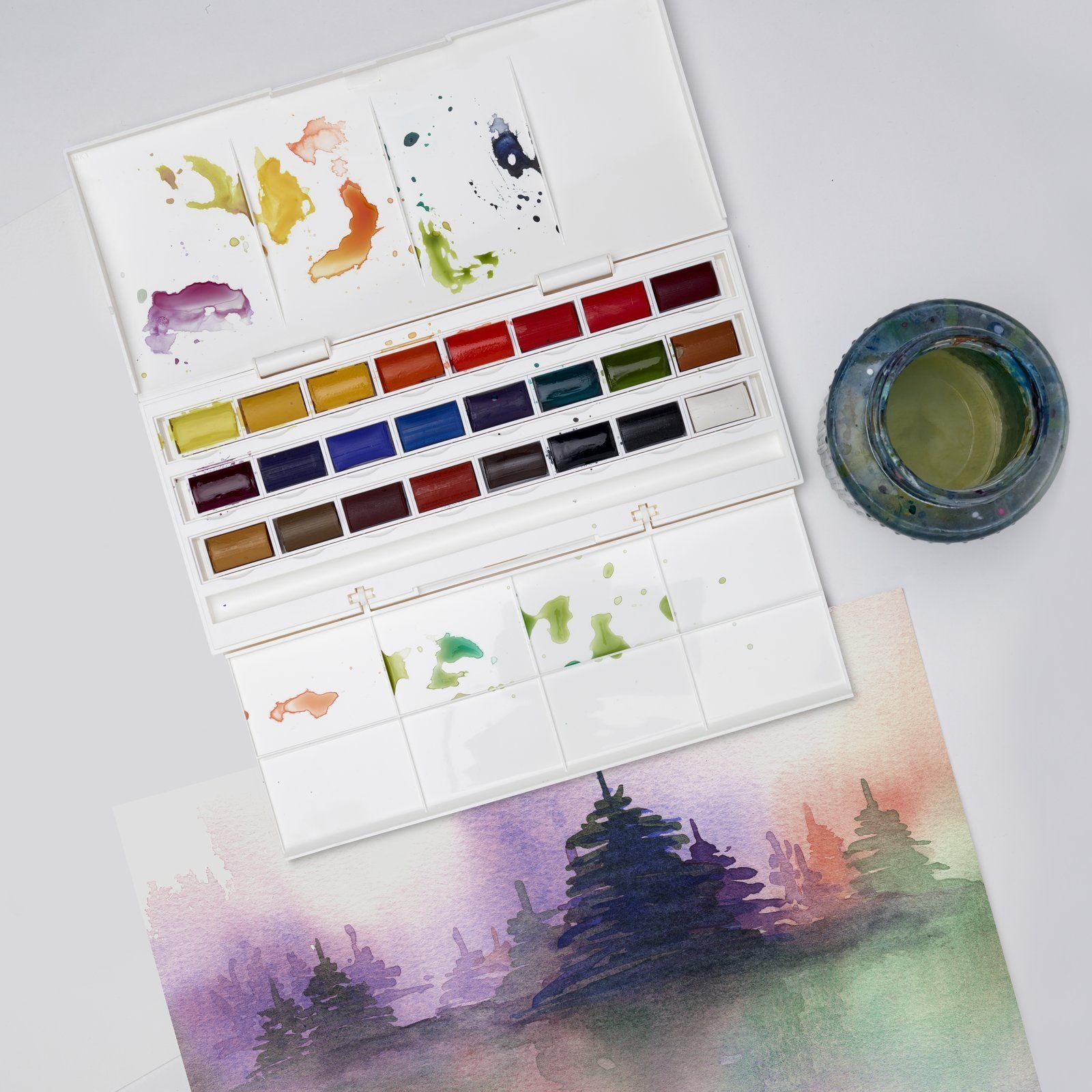 Set de Acuarelas Cotman Winsor & Newton 24 Godets Enteros-6