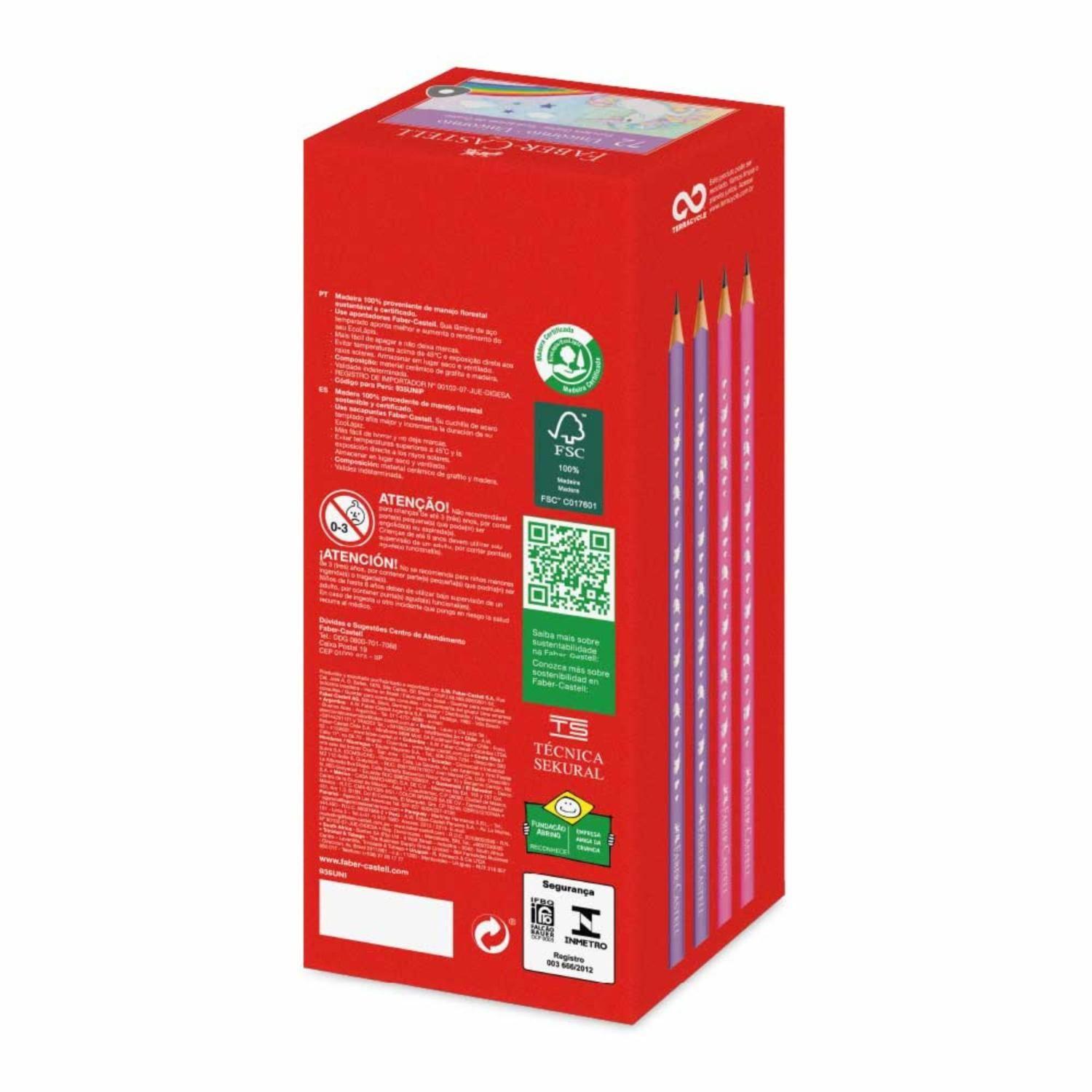 Caja Ecolápices Grafito Faber-Castell Unicorniox72-1