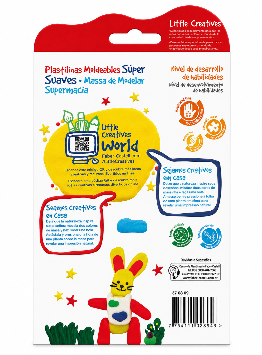 Plastilina Suave Faber-Castell Little Creatives x4 Colores-2