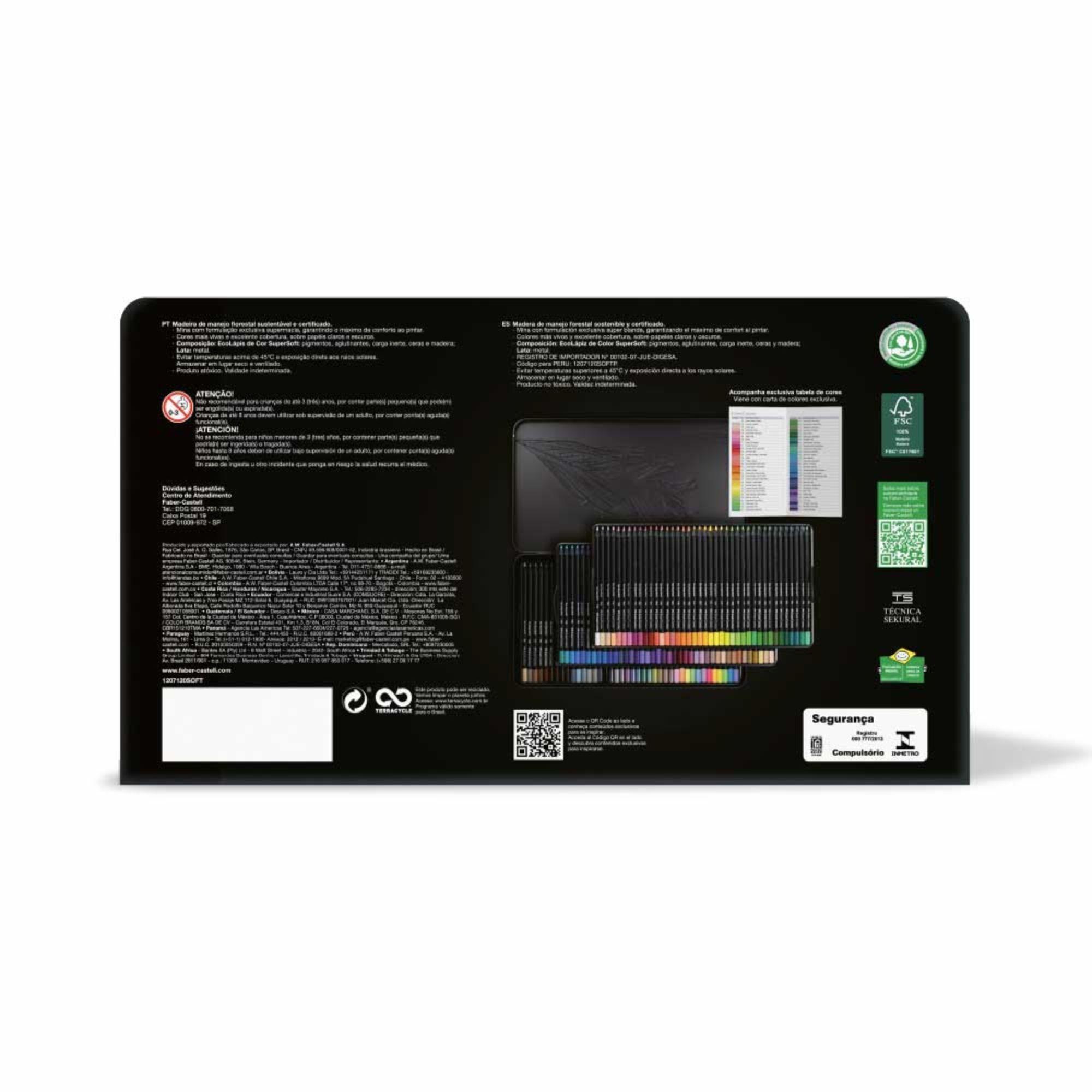 Estuche de Metal Faber-Castell Ecolápices Supersoft x120-2
